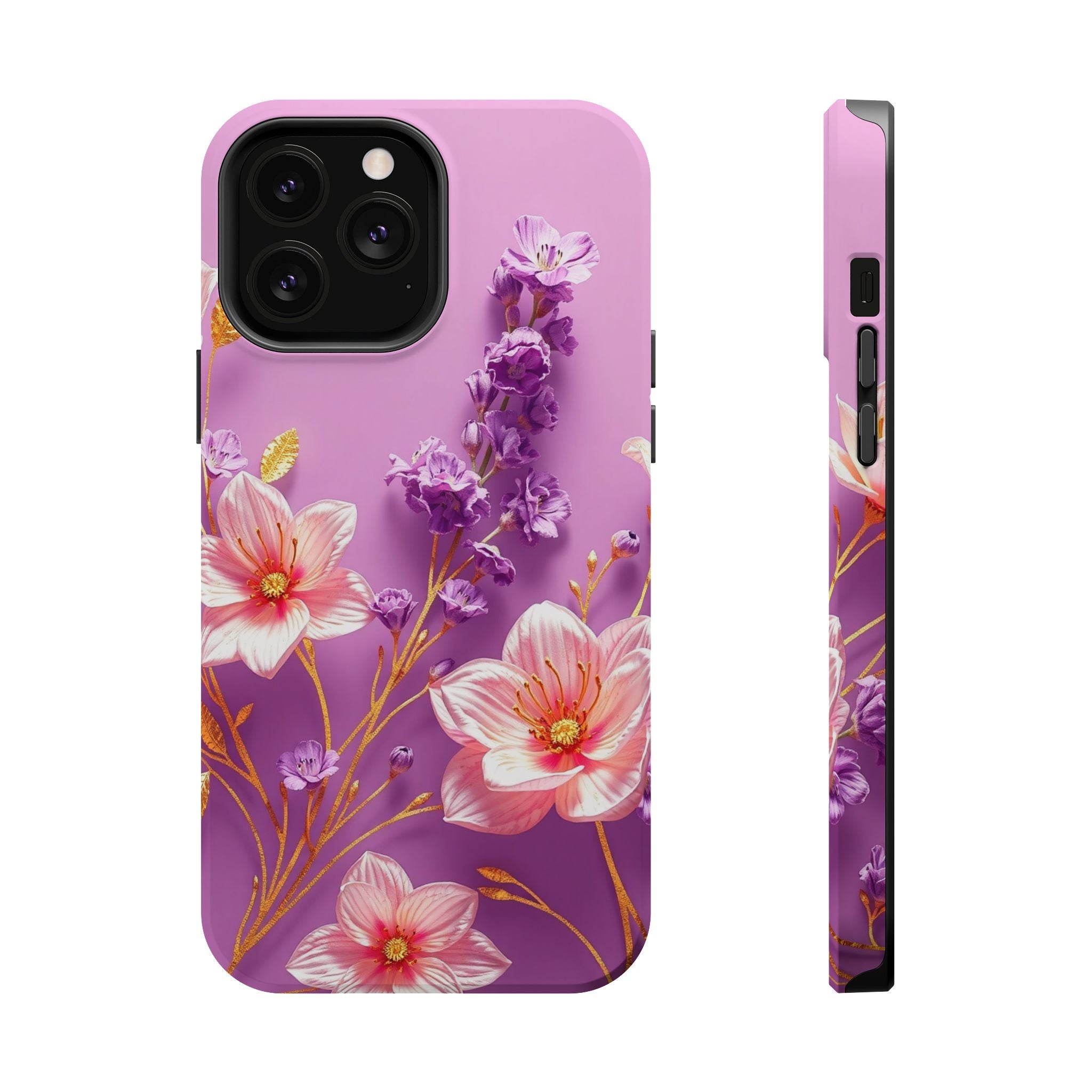 iPhone Radiant Floral Gold Foil Design Slim Everyday Designer Case · iPhone Case