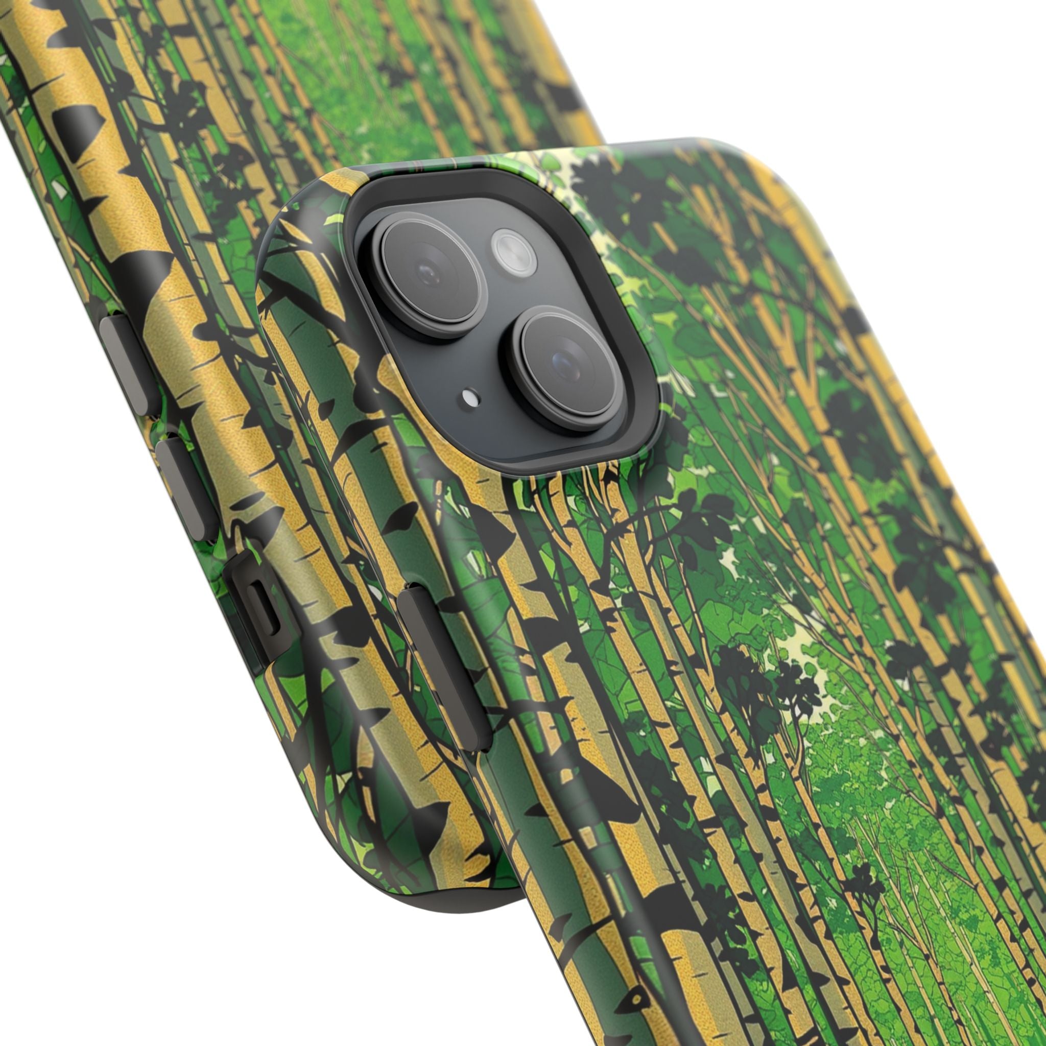 iPhone Emerald Green And Gold Birch Grove Slim iPhone Everyday Designer · iPhone