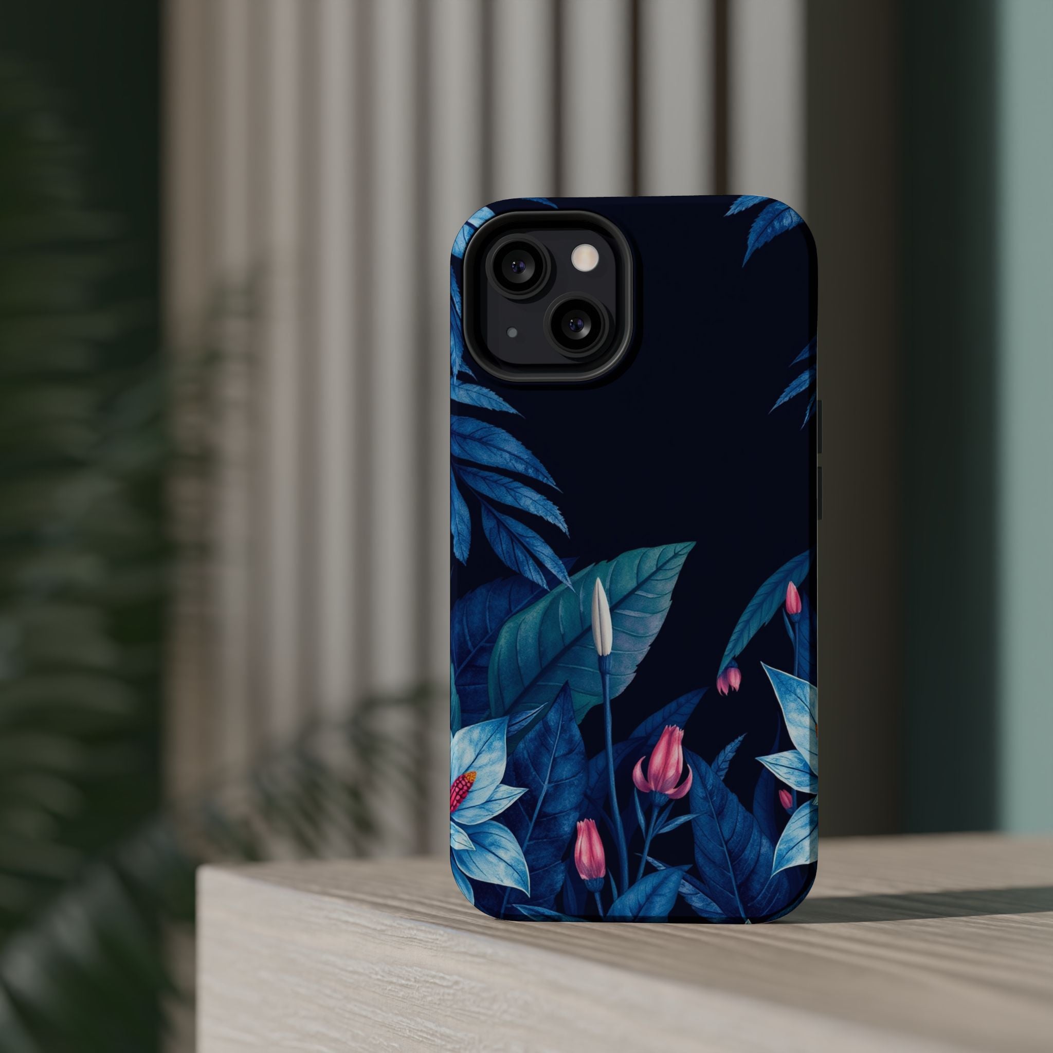 iPhone Serene Jungle Floral Design Clean Minimal Snap Cas Slim Snap Case · iPhon