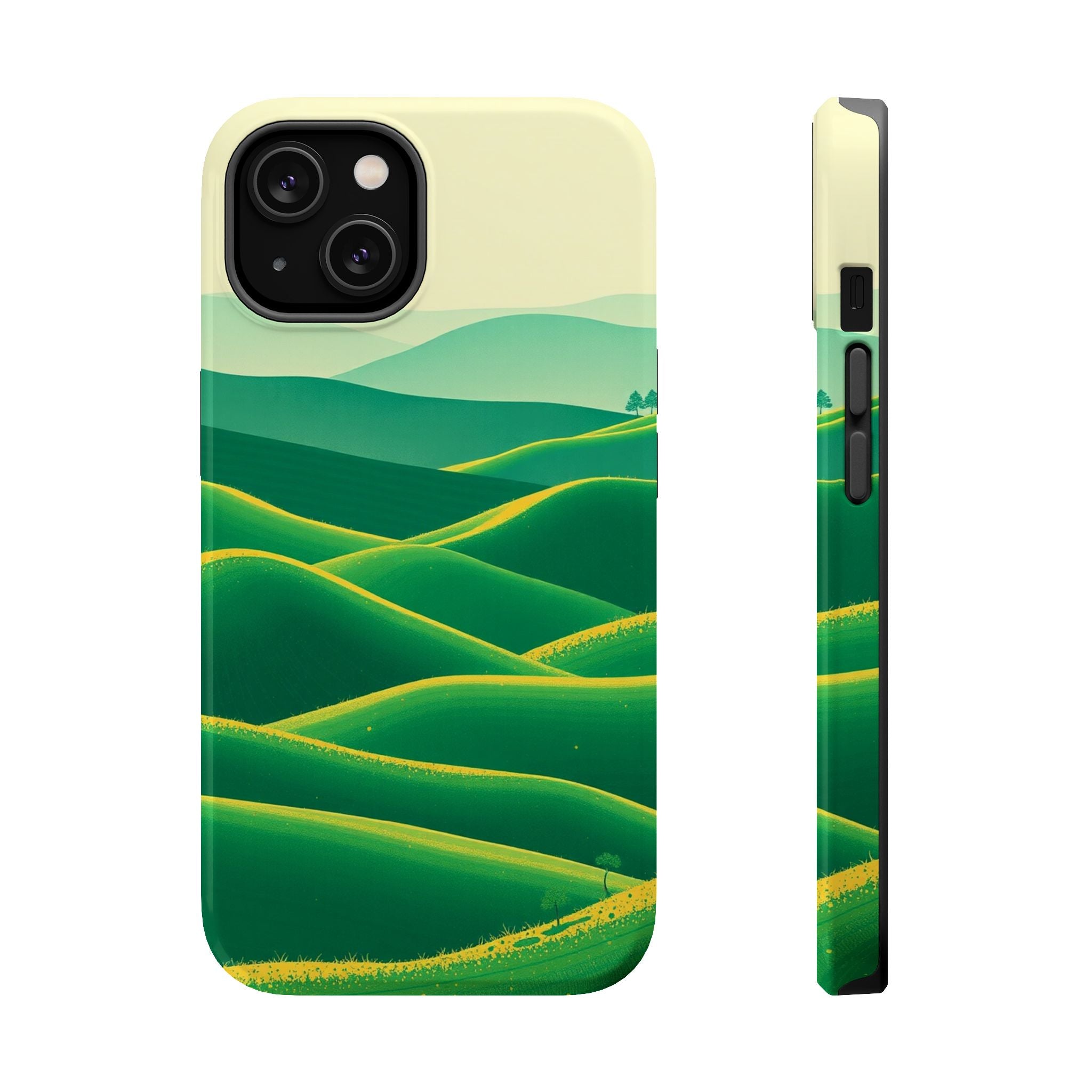 iPhone Rolling Hills Risograph Print Slim Everyday Designer Case · iPhone Case