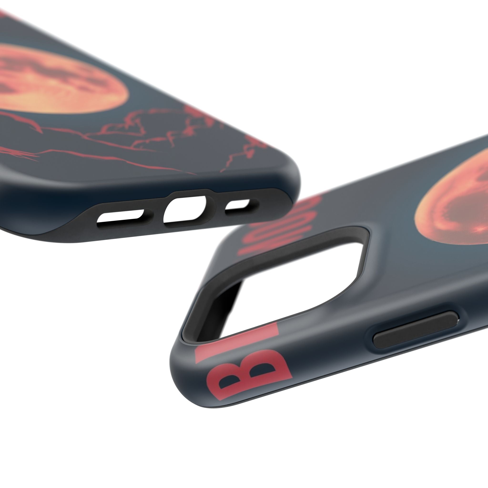iPhone Blood Moon Rise Vintage Retro Poster Slim Everyday Designer Case · iPhone