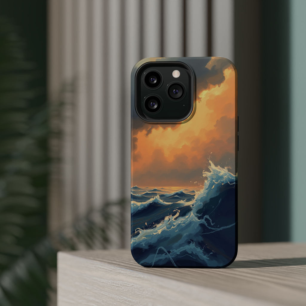 iPhone Sunset Amber And Peach Storm at Sea Slim iPhone Everyday · iPhone Case