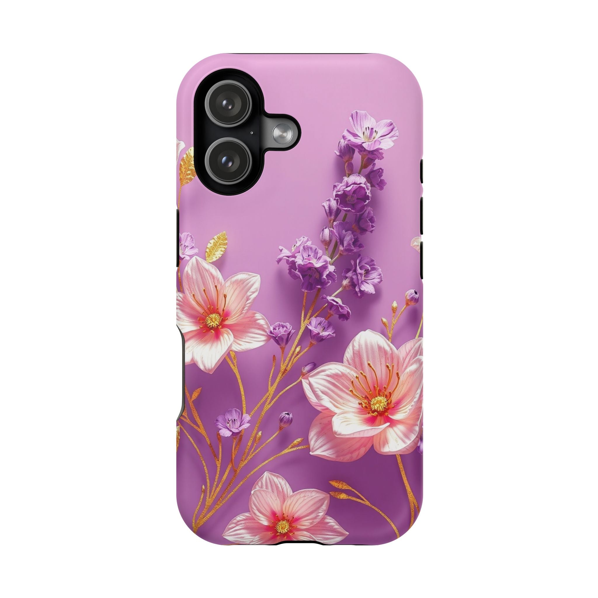 iPhone Radiant Floral Gold Foil Design Slim Everyday Designer Case · iPhone Case