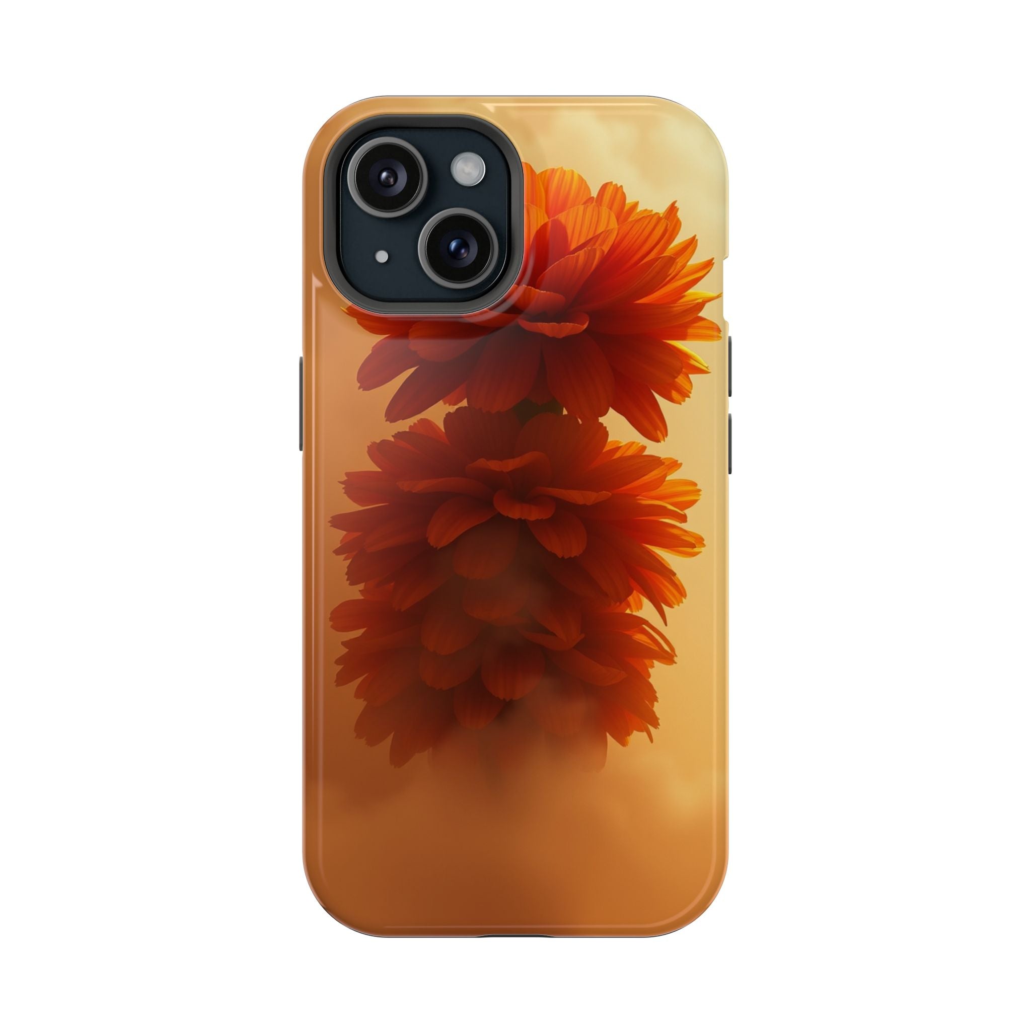 iPhone Ranunculus Stack 3D Digital Bold Modern Everyday Snap Case · iPhone Case
