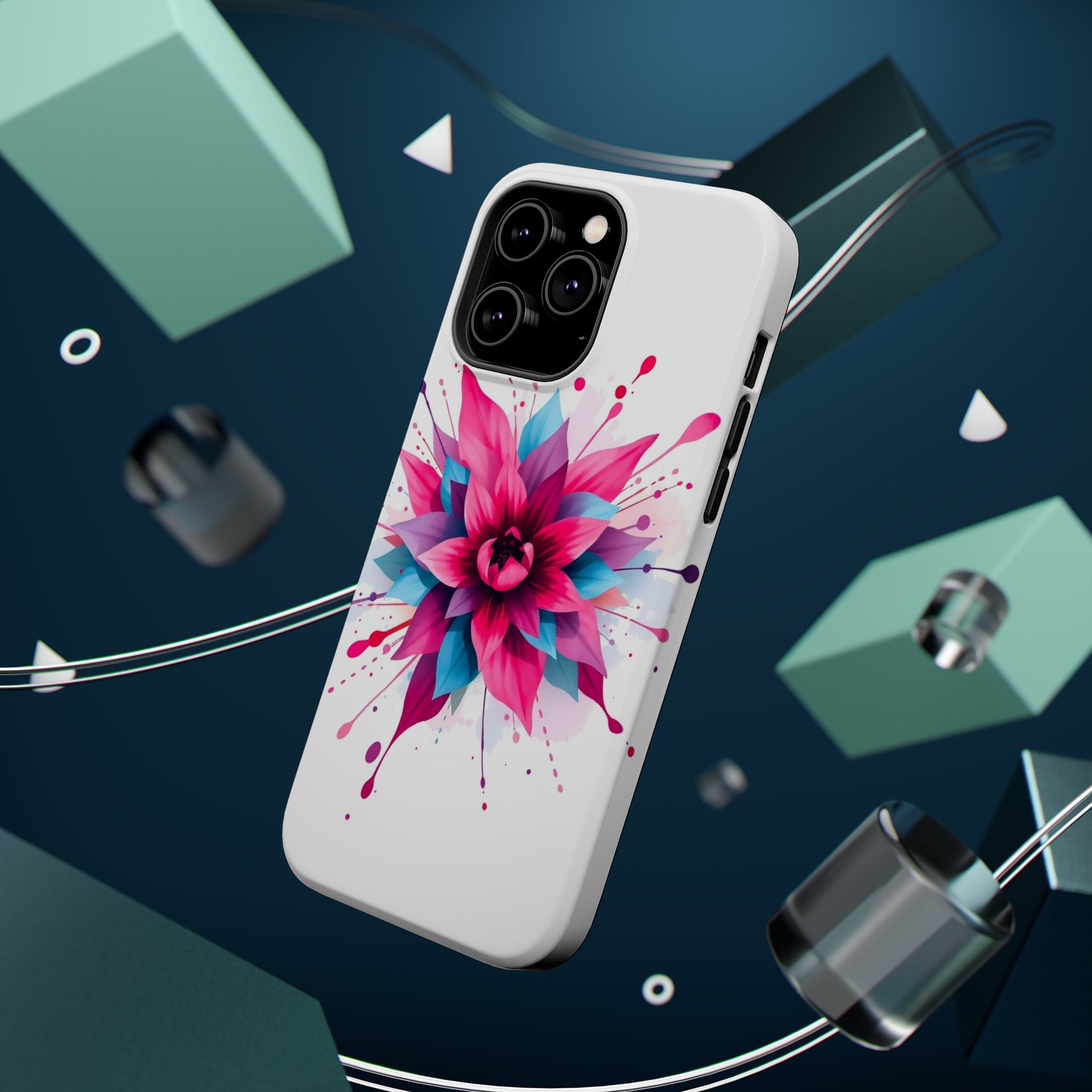 iPhone Floral Watercolor Splash Electric Art Slim iPhone Everyday · iPhone Case