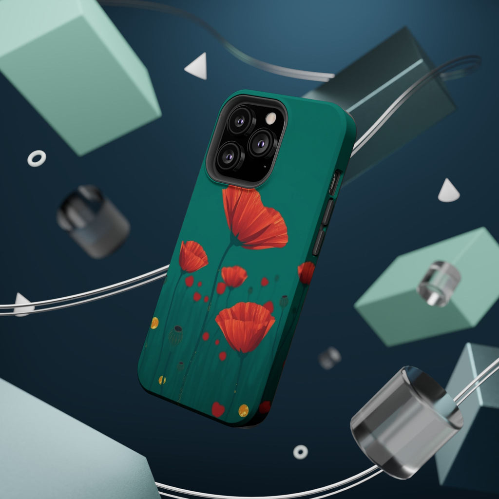 iPhone Earthy Poppy Field Design Bold Modern Everyday Snap Case · iPhone Case