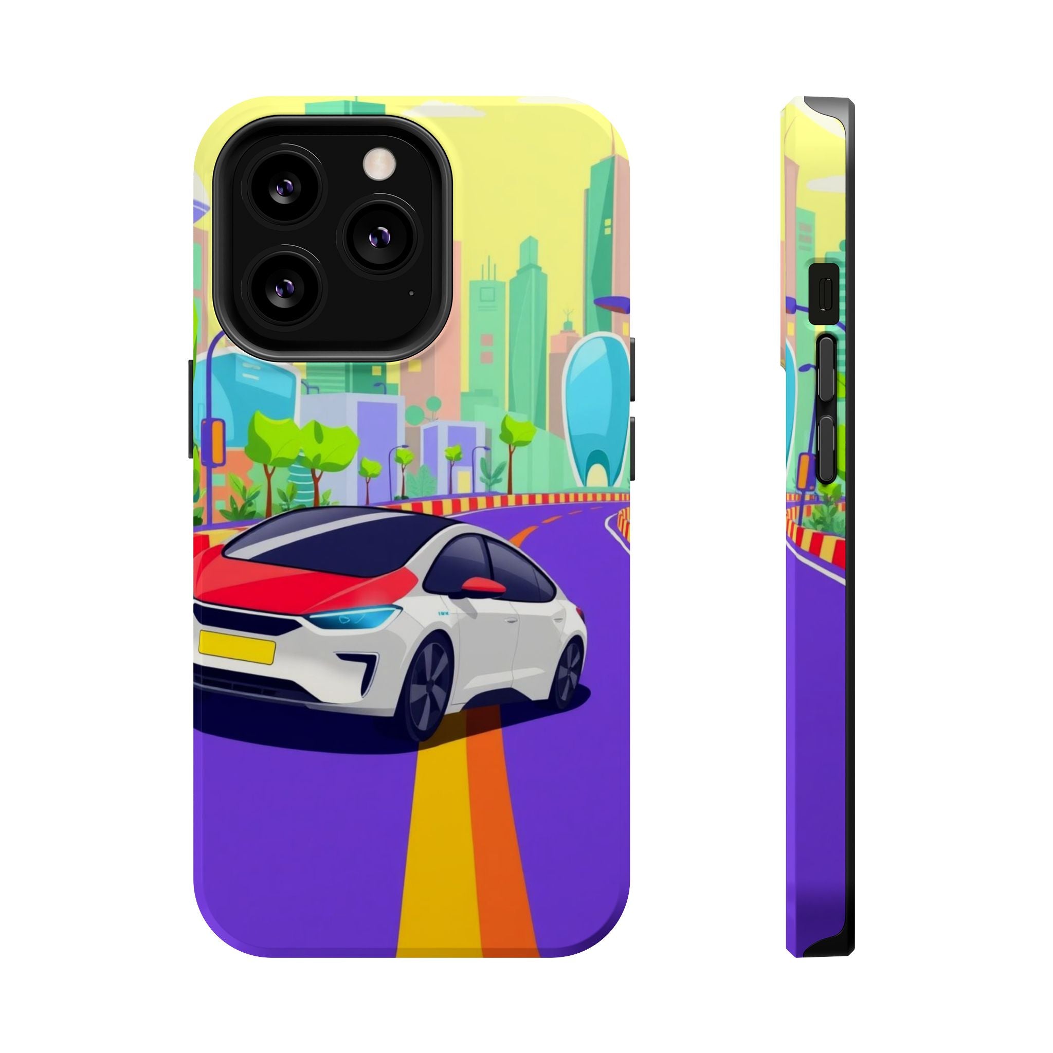 iPhone Electric Car Future Kids Fun Phone Case Gift Slim Snap Case · iPhone Case