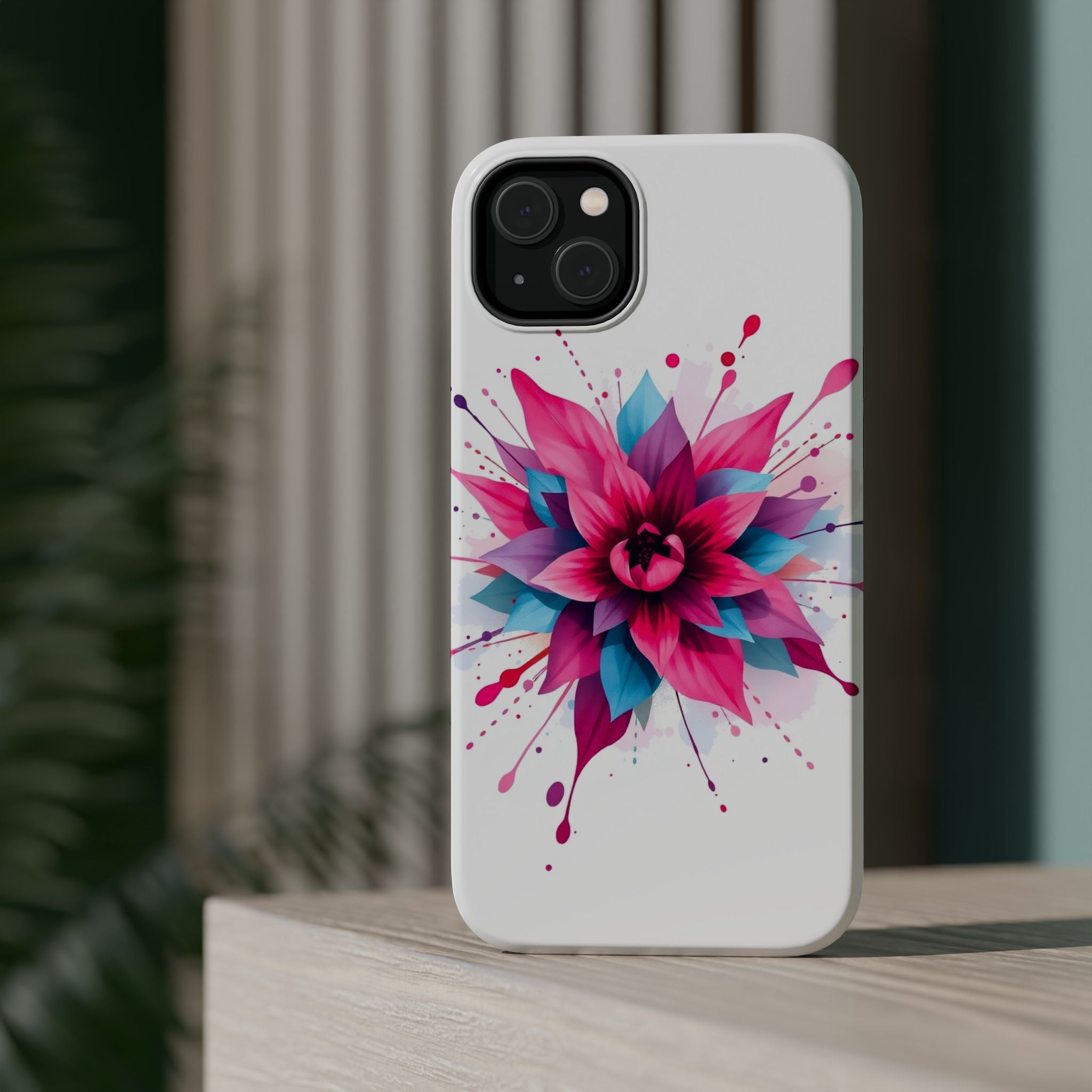 iPhone Floral Watercolor Splash Electric Art Slim iPhone Everyday · iPhone Case