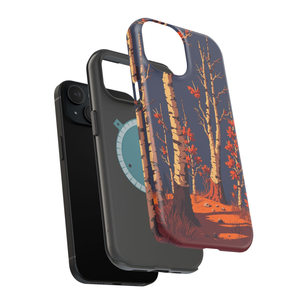 iPhone Birch Grove Pixel Art -Bit Bold Modern Everyday Snap Case · iPhone Case