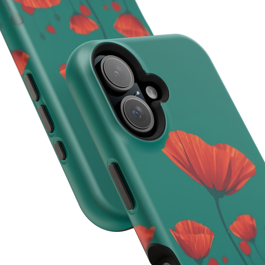 iPhone Earthy Poppy Field Design Bold Modern Everyday Snap Case · iPhone Case