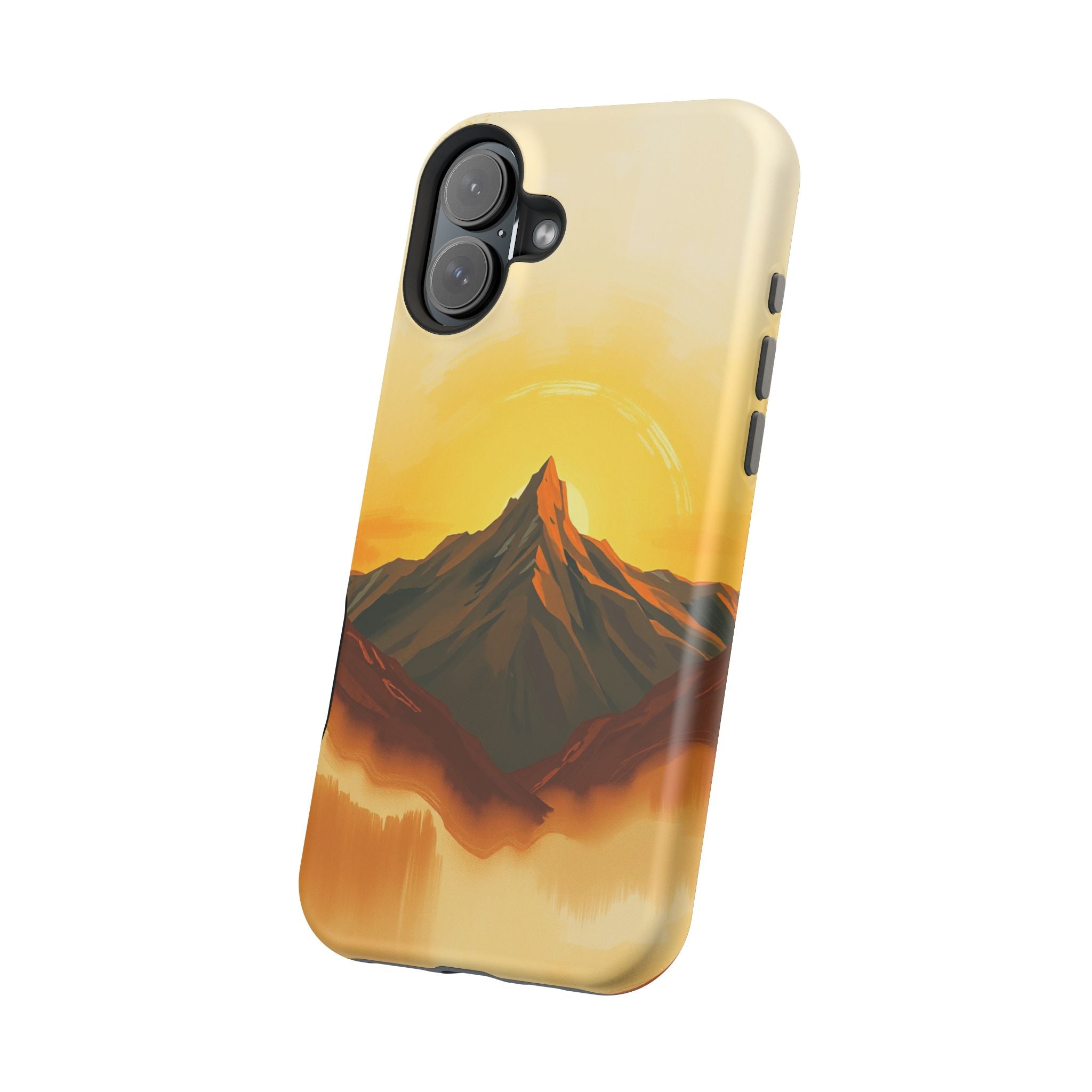 iPhone Mustard And Rust Mountain at Sunrise Slim iPhone Everyday · iPhone Case