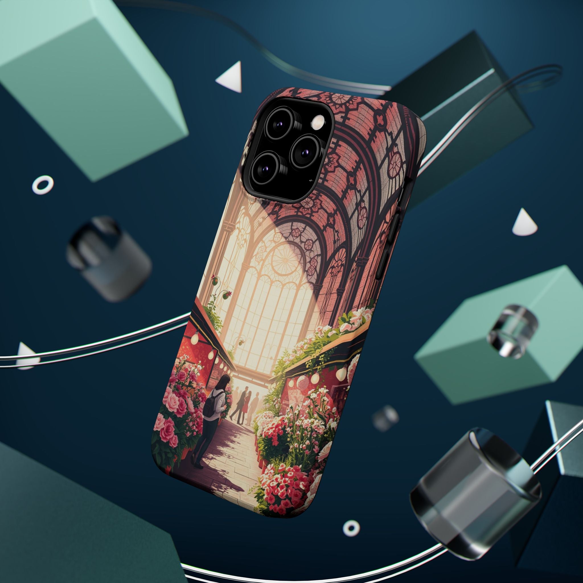iPhone Flower Market Stained Glass Bold Modern Everyday Snap Case · iPhone Case