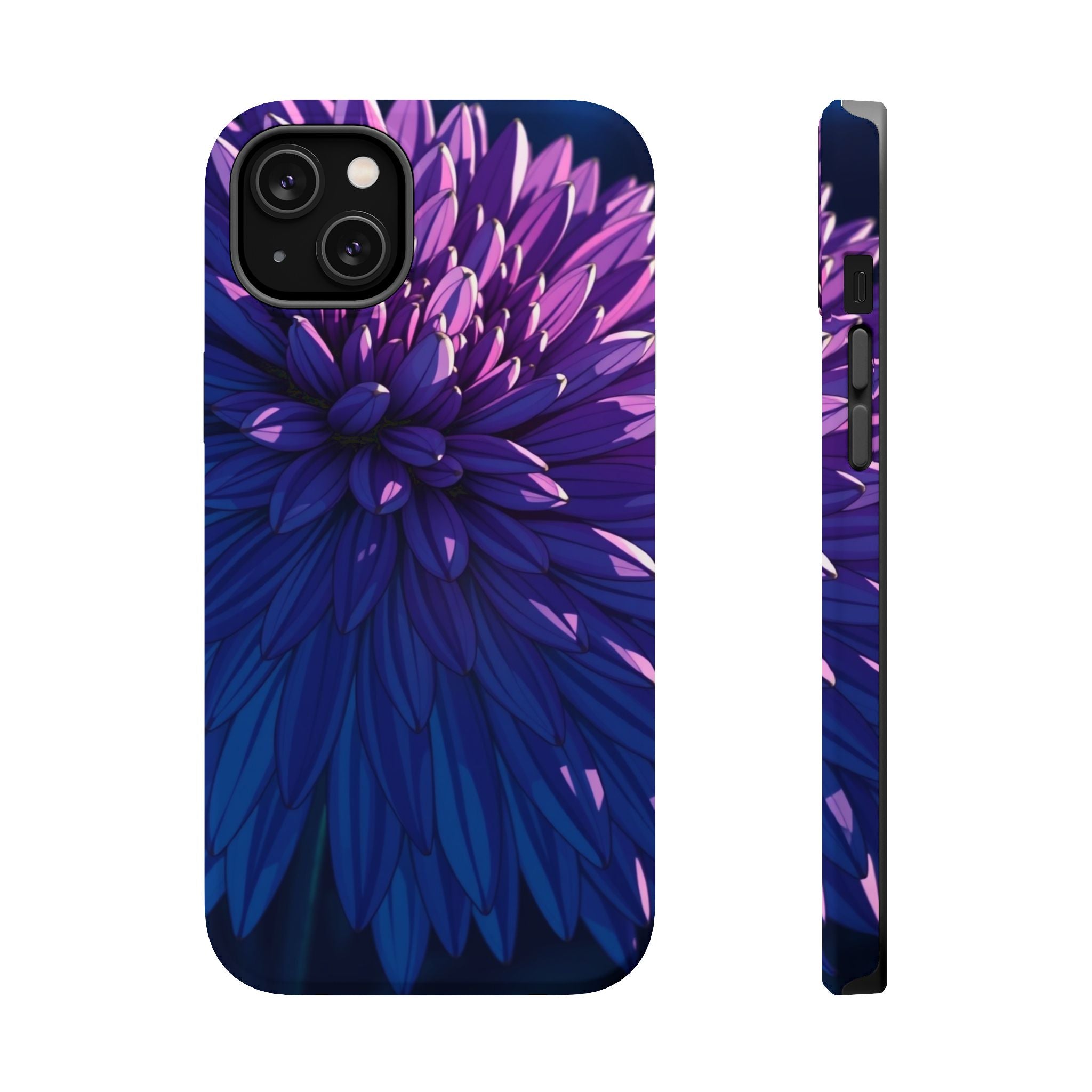 iPhone Indigo And Violet Chrysanthemum Classic Soft iPhone Finish · iPhone Case