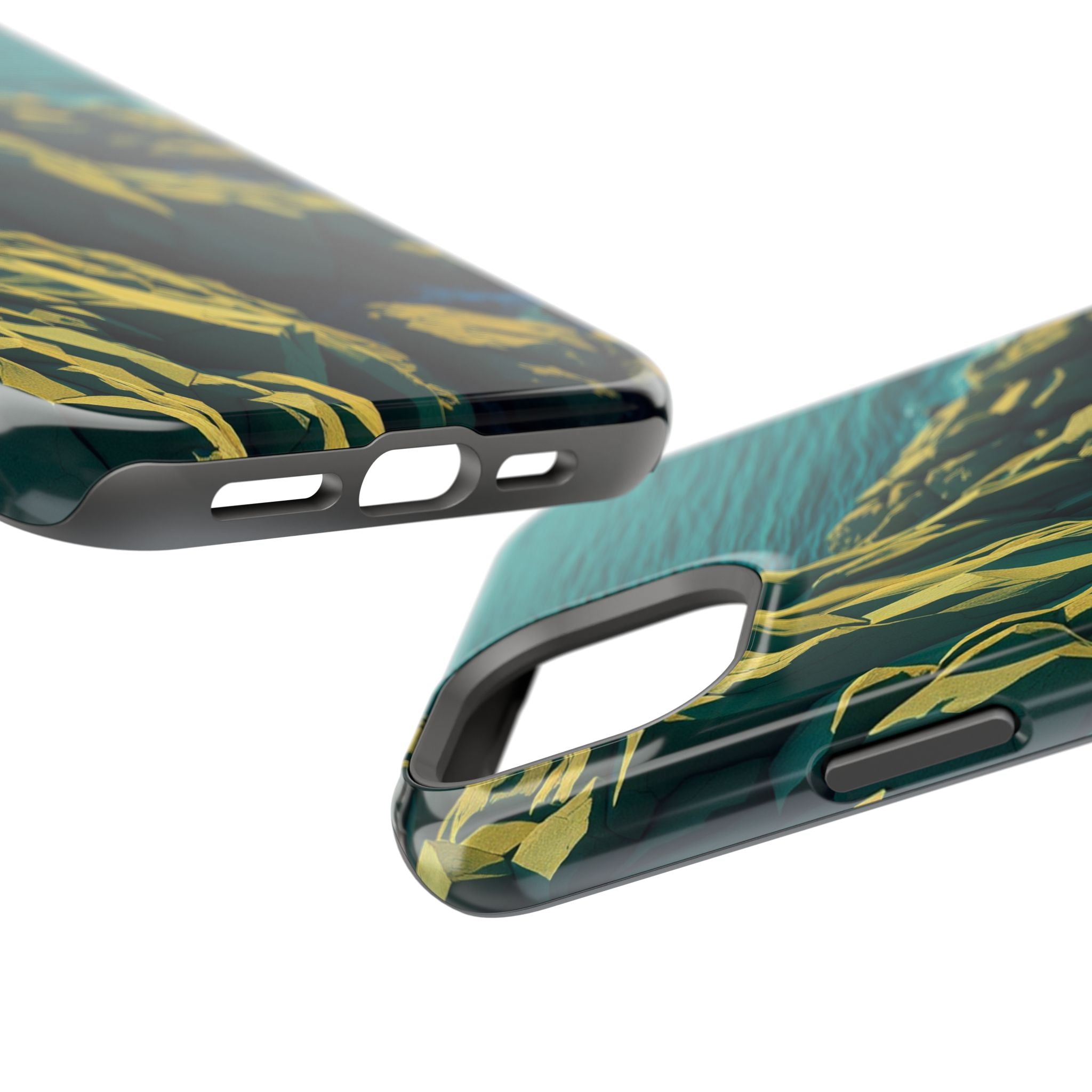 iPhone Emerald Green And Gold Rocky Coastline Slim iPhone Everyday · iPhone Case