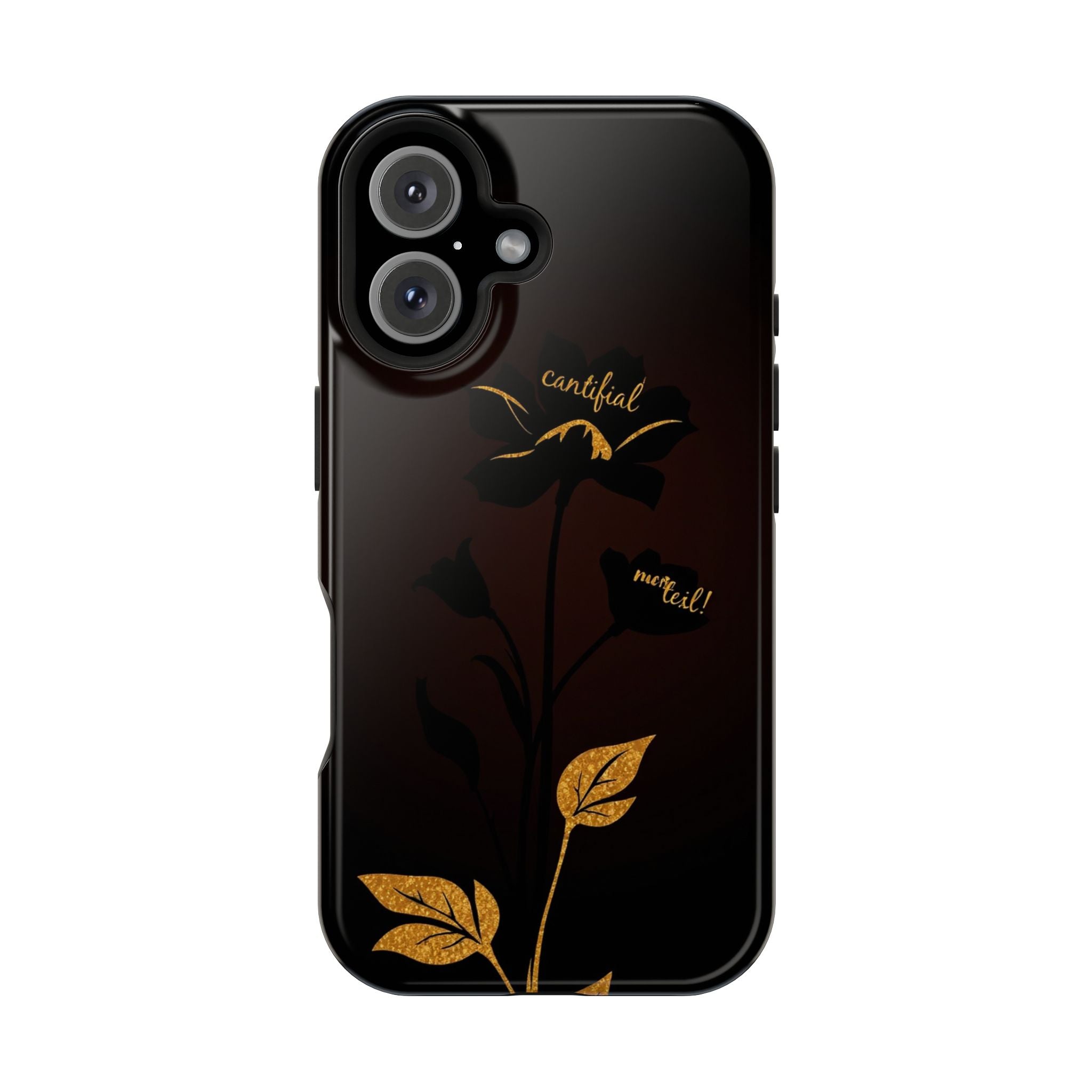 iPhone Earthy Floral Silhouette Design Slim Everyday Designer Case · iPhone Case