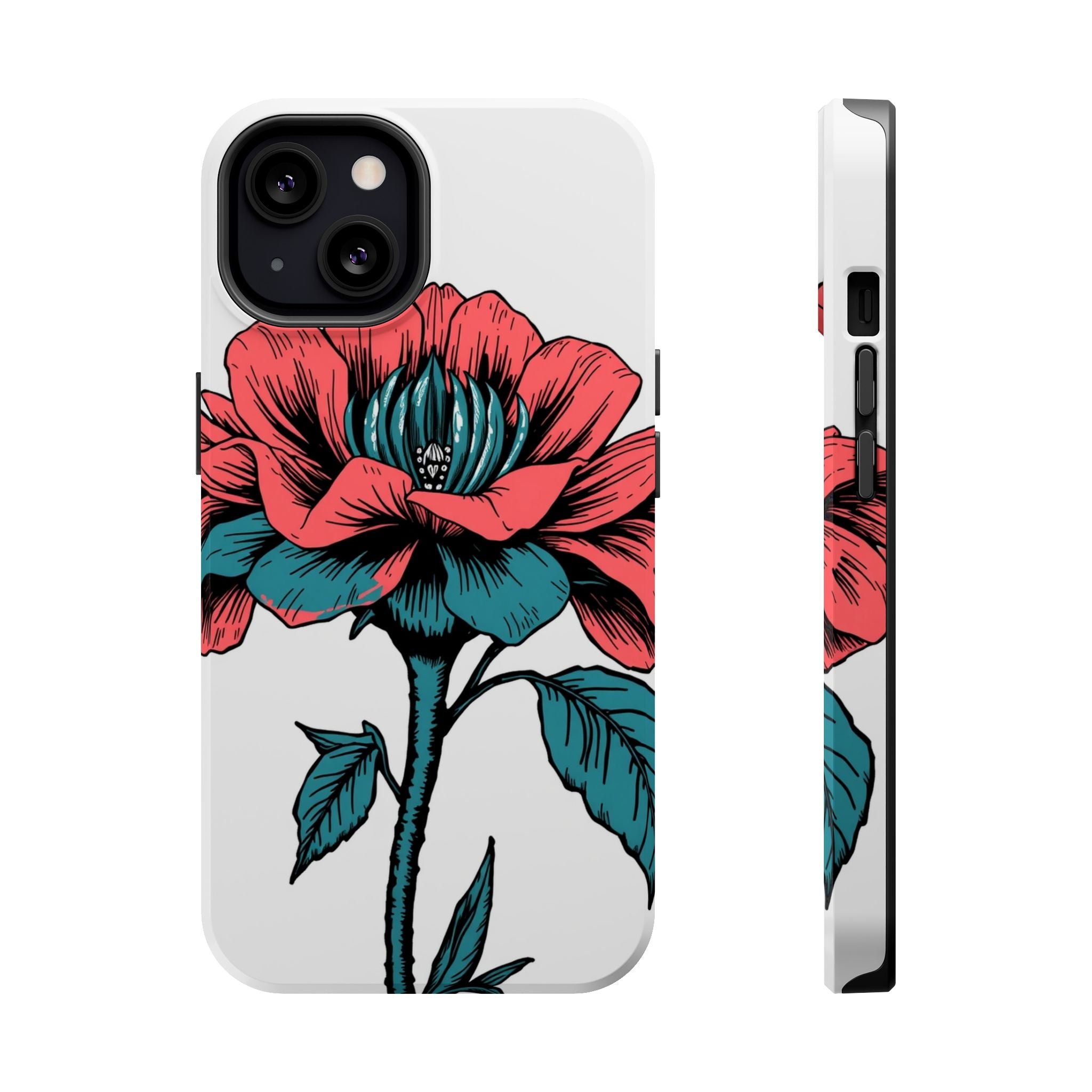 iPhone Garden Party Bloom Dark Gothic Ink Slim Snap Case · iPhone Case
