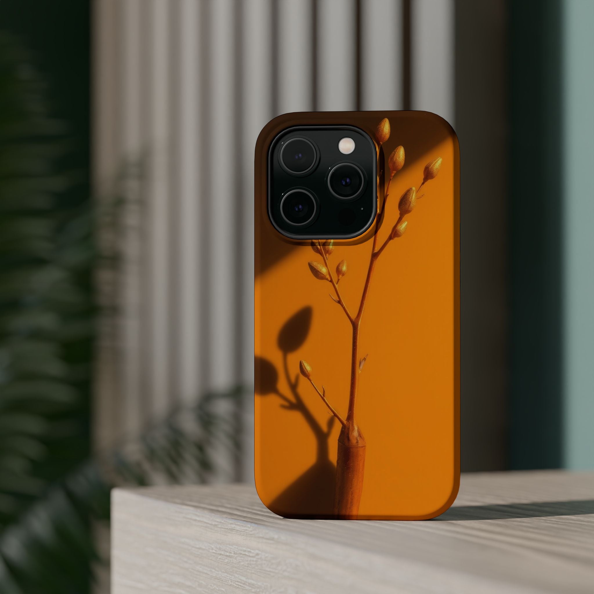 iPhone Mustard And Rust Minimalist Stem Slim Everyday iPhone Designer · iPhone C
