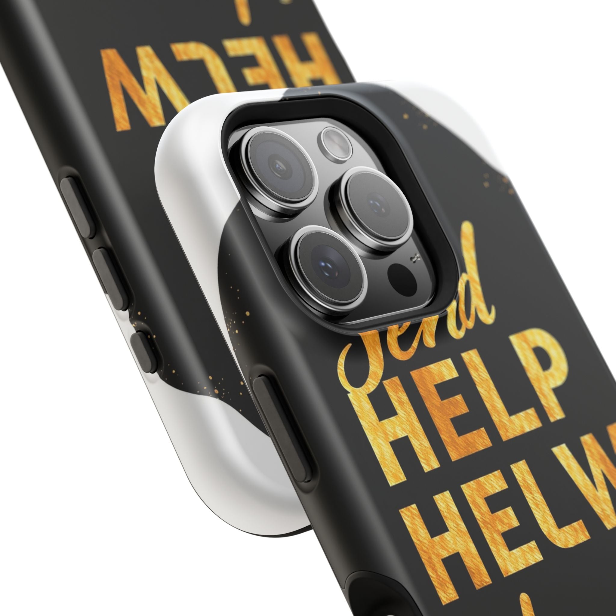 iPhone Send Help Now Enchanted Art Bold Modern Everyday Snap Case · iPhone Case