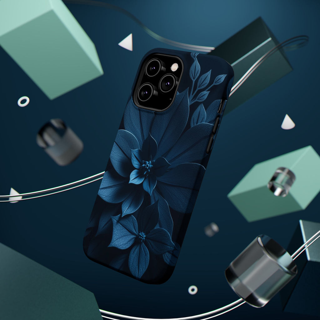 iPhone Midnight Blue And Silver Floral Dark Academia iPhone Slim · iPhone Case