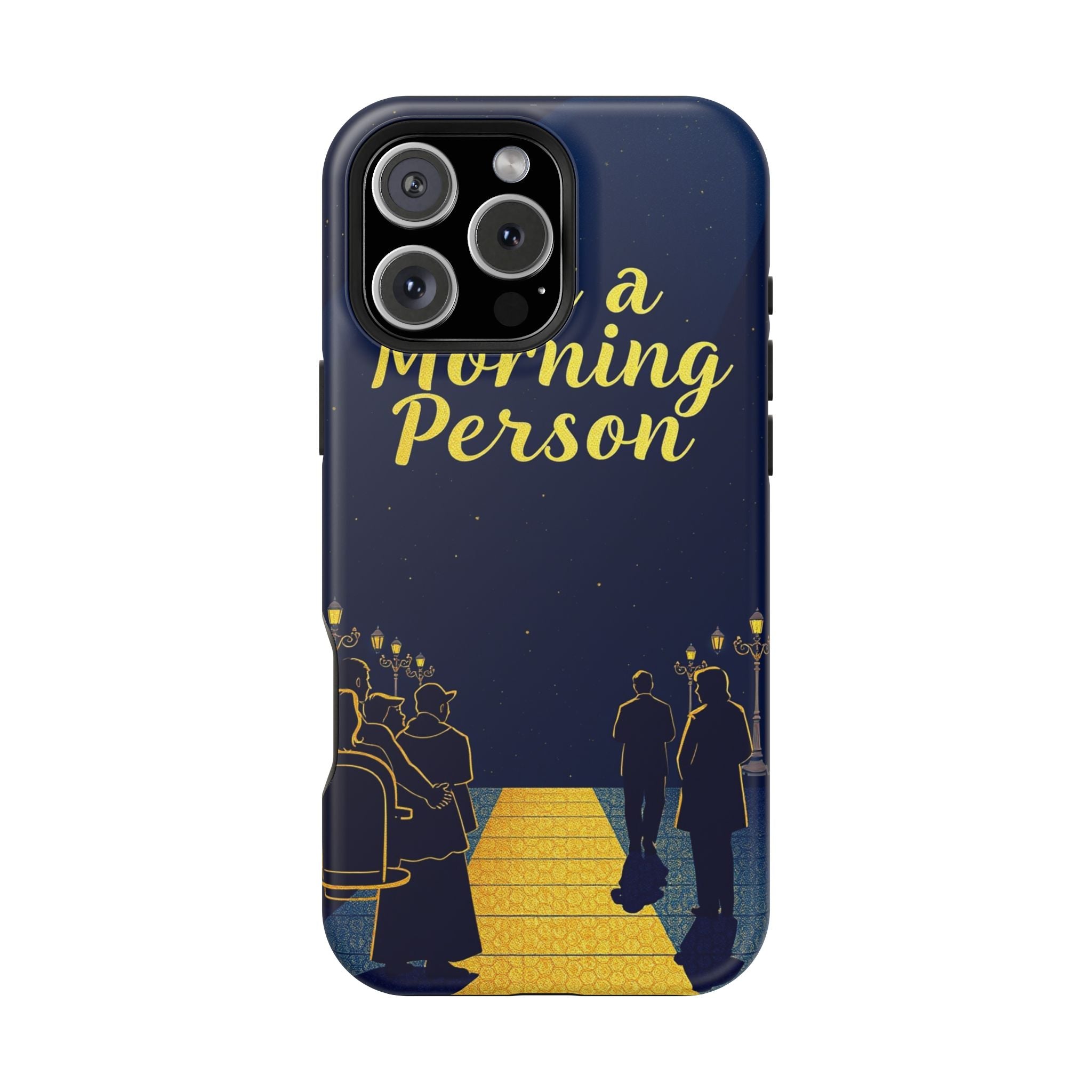 iPhone Midnight Blue And Silver Not a Morning Person Slim Snap Case · iPhone Cas