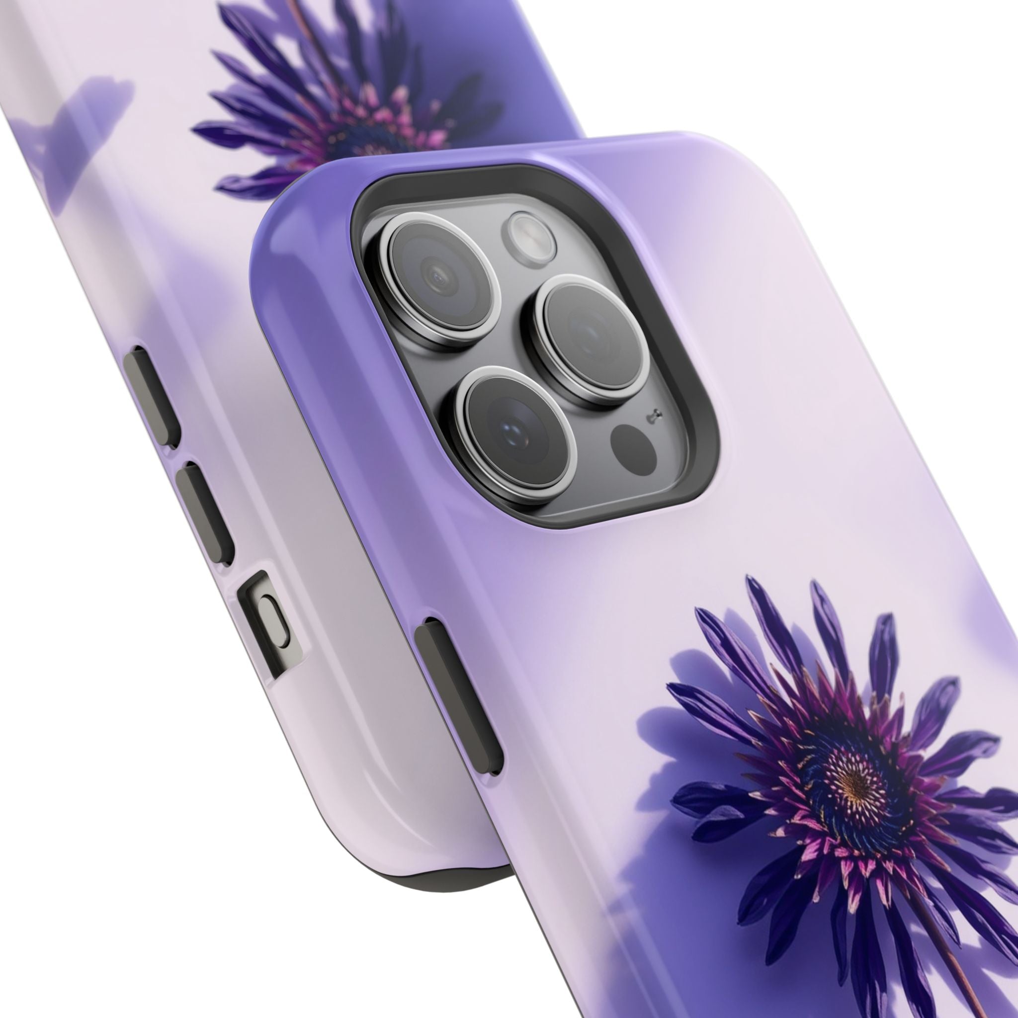 iPhone Indigo And Violet Dried Flower Flat Lay Soft iPhone Finish · iPhone Case