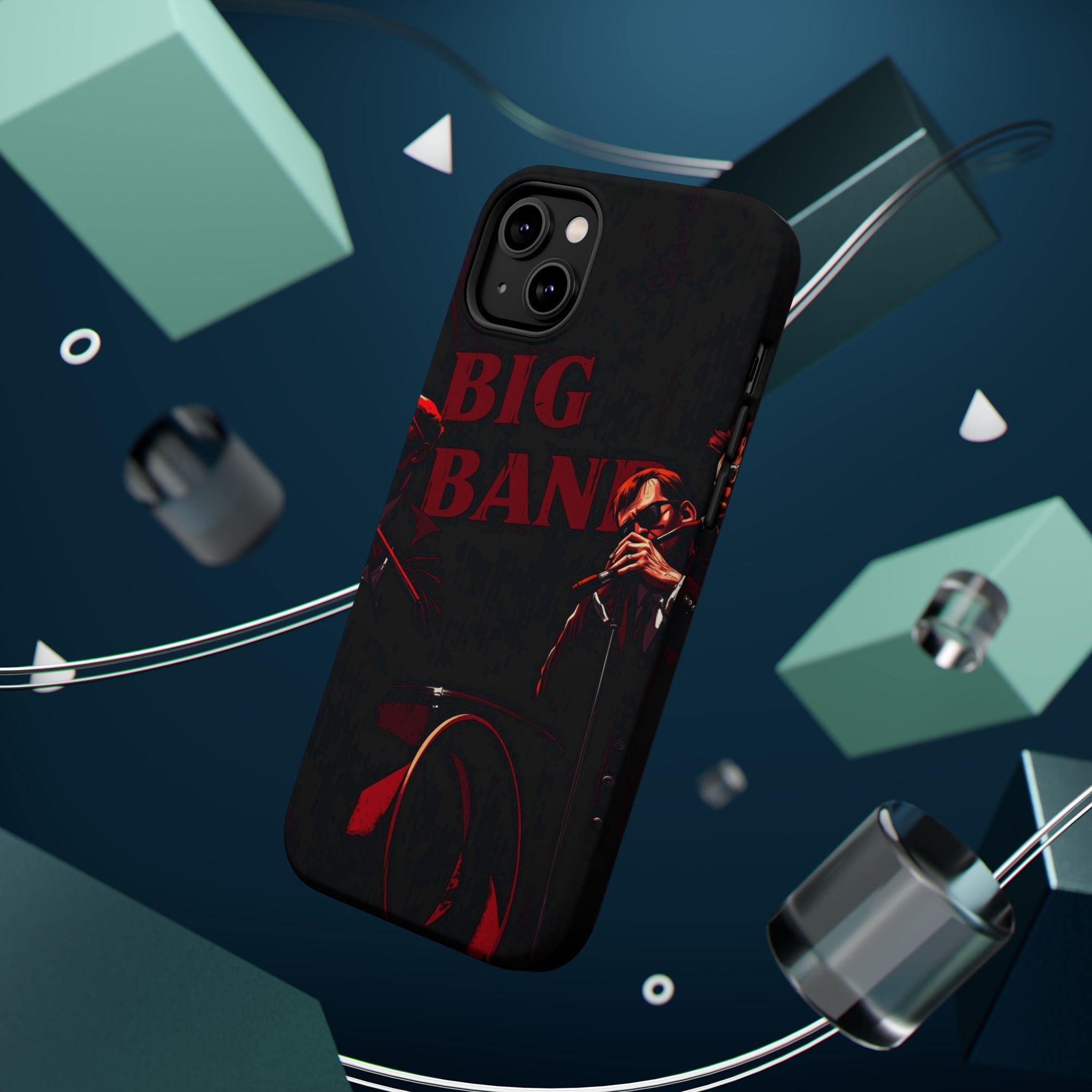 iPhone Black And Crimson Big Band Era Slim Everyday Designer Case · iPhone Case