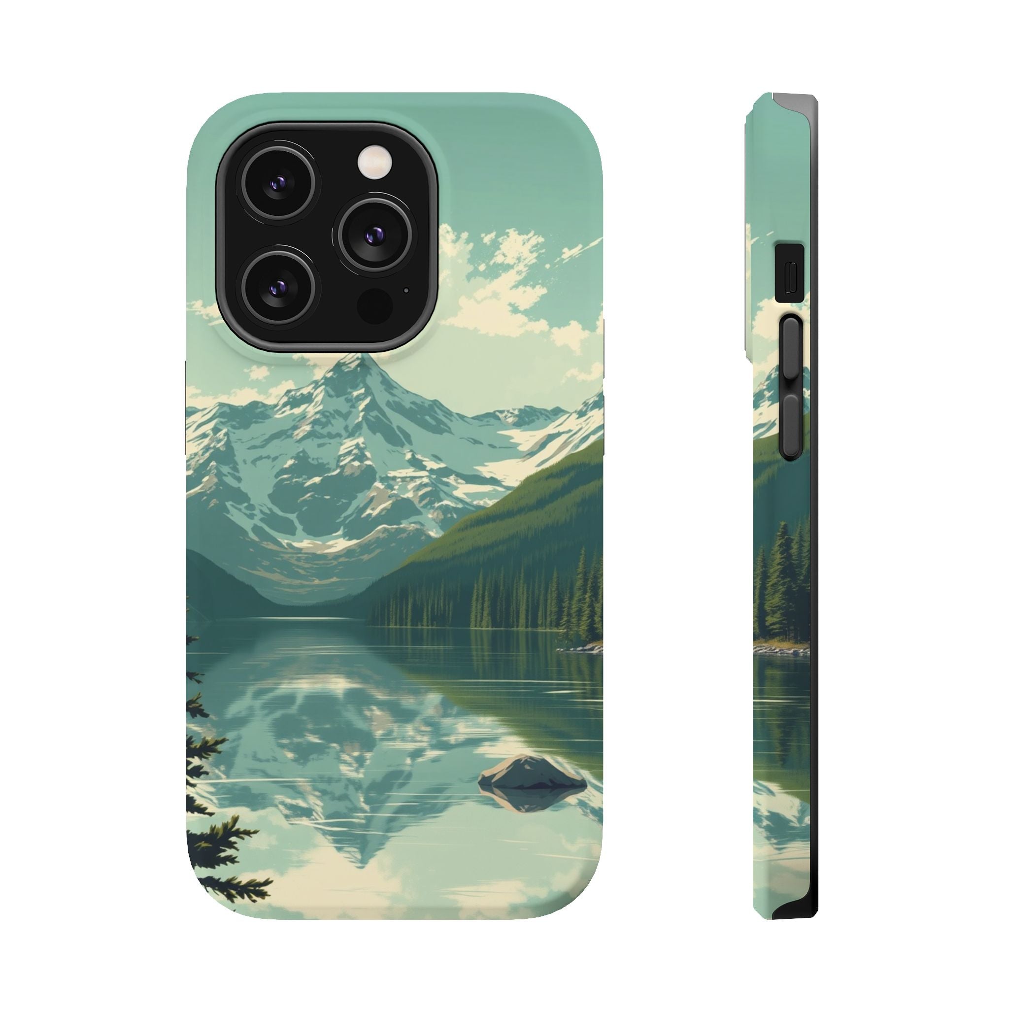 iPhone Glacier Lake Enchanted Art Bold Modern Everyday Snap Case · iPhone Case