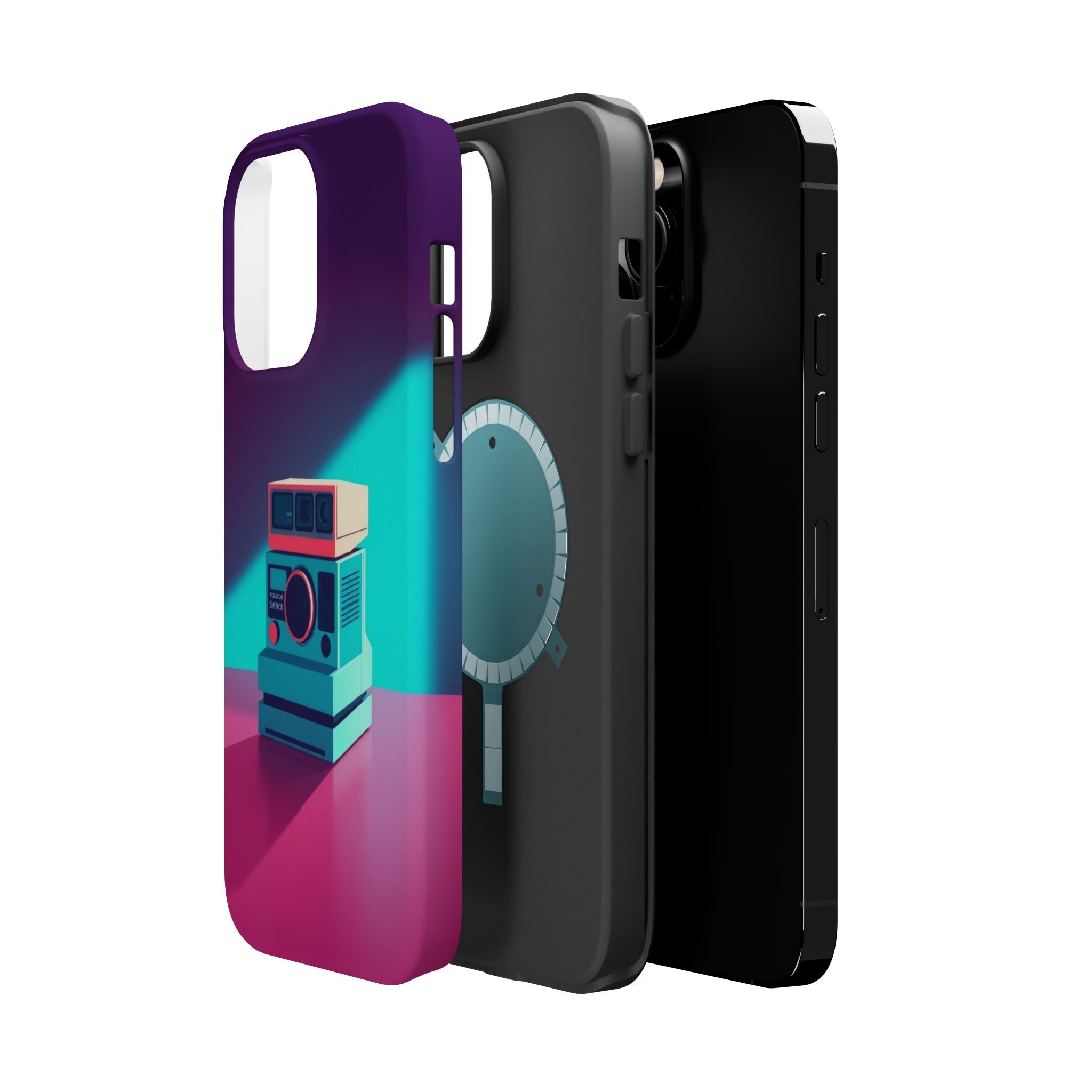 iPhone Polaroid Stack Memory Pop Art Bold Slim Everyday Designer Case · iPhone C