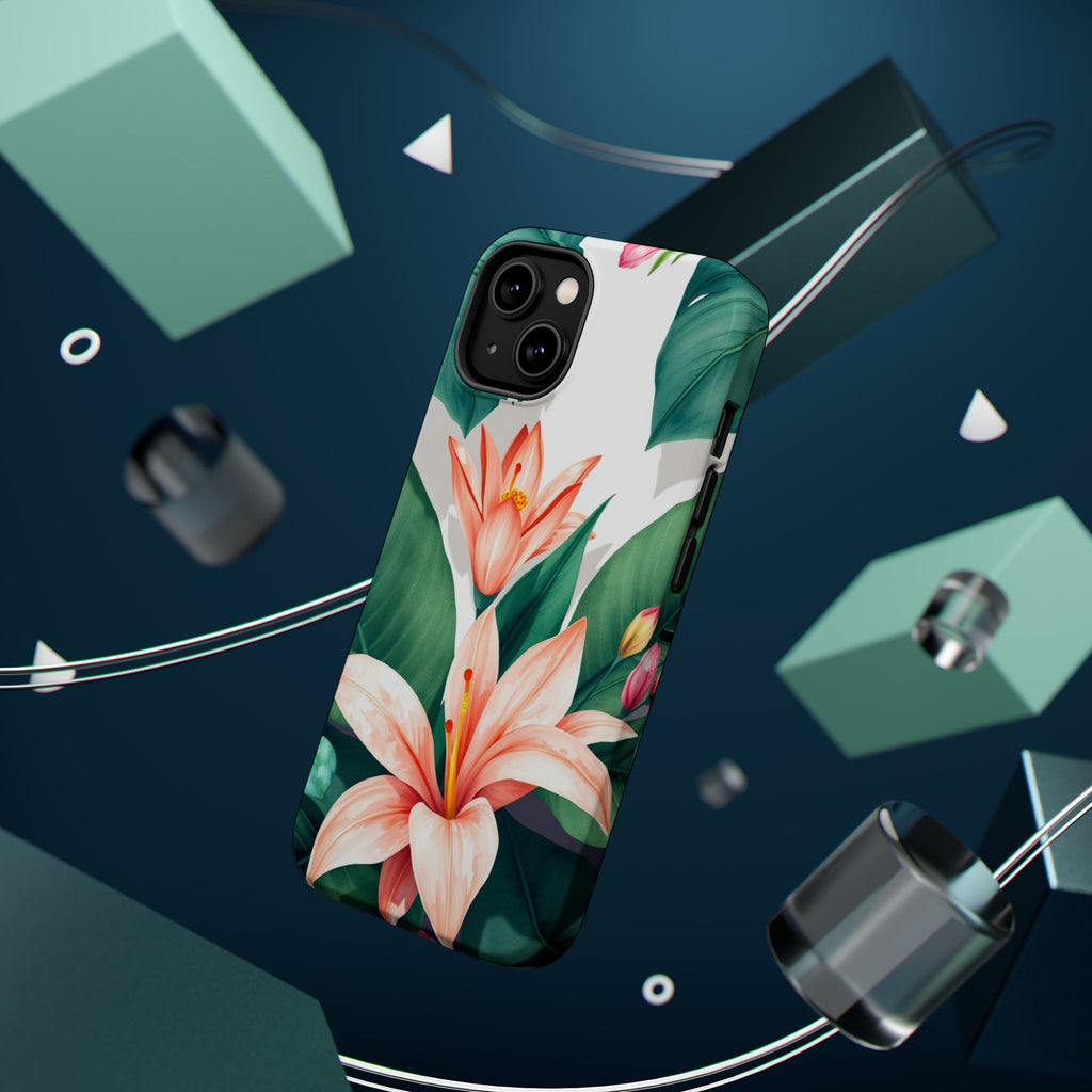 iPhone Tropical Bloom Sage And Ivory Slim Snap Case Gal · iPhone Case