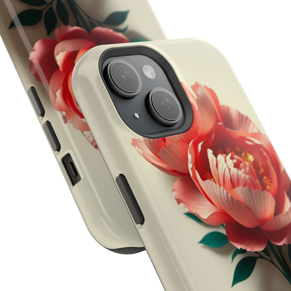 iPhone Emerald Green And Gold Peony Bouquet Slim iPhone Everyday · iPhone Case