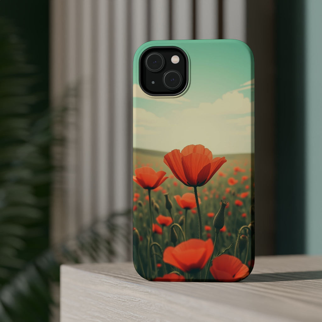 iPhone Radiant Poppy Field Design Bold Modern Everyday Snap Case · iPhone Case
