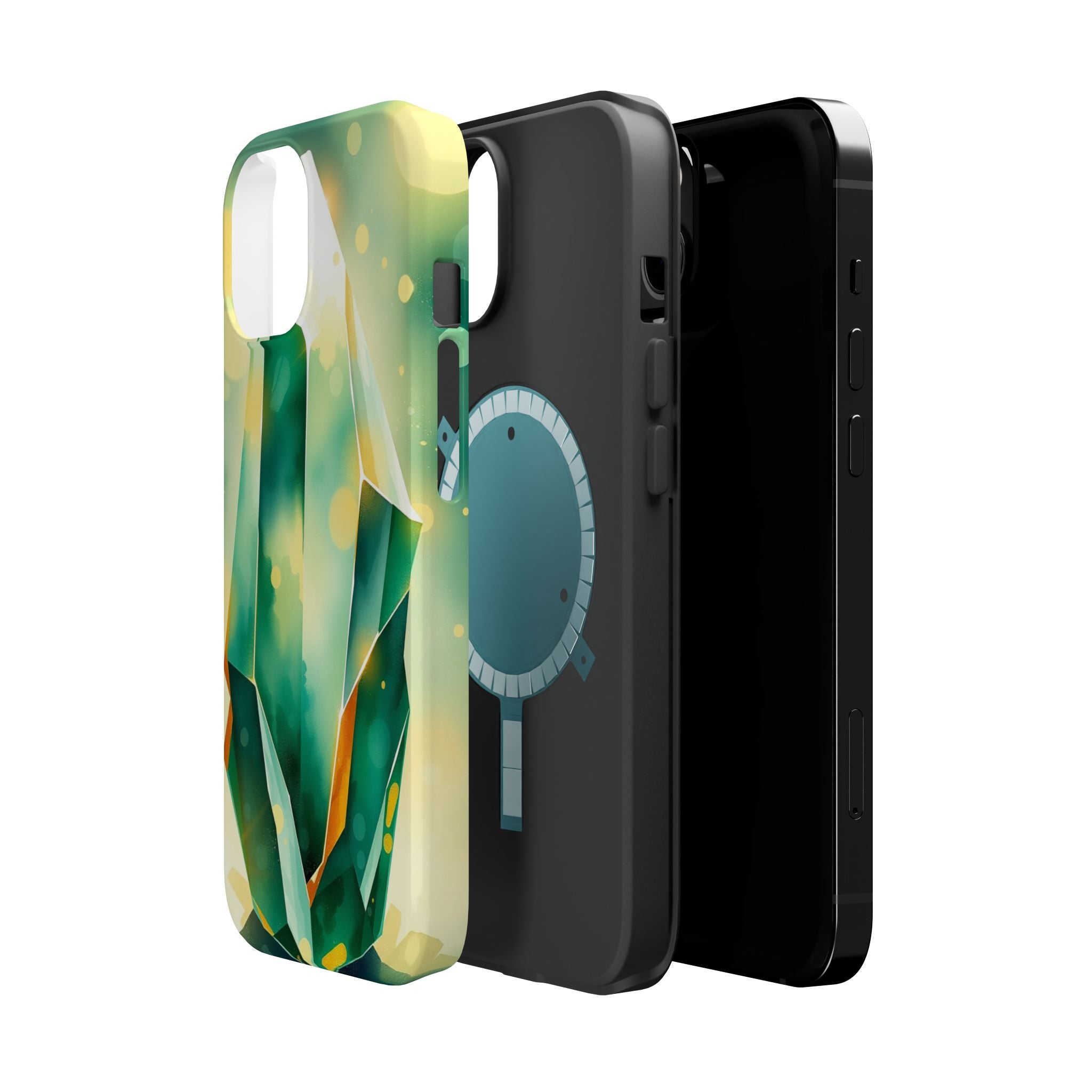 iPhone Emerald Green And Gold Crystal Prism Slim iPhone Everyday · iPhone Case