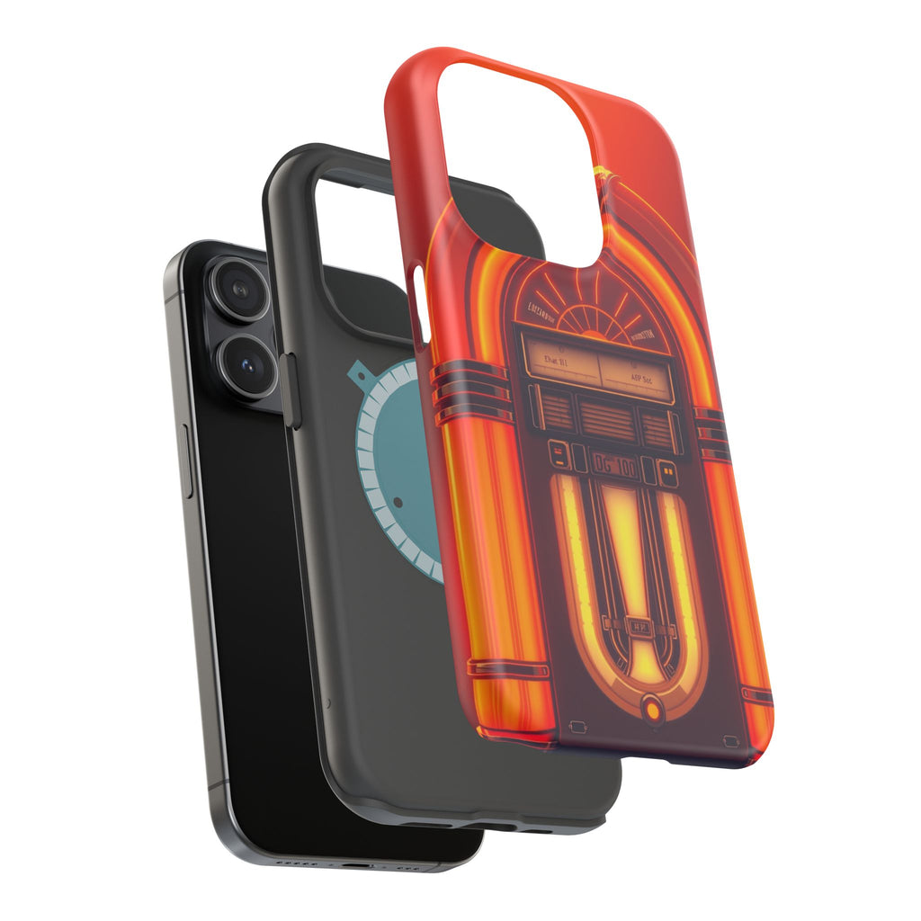 iPhone Jukebox Glow Neon Cyberpunk Bold Modern Everyday Snap Case · iPhone Case