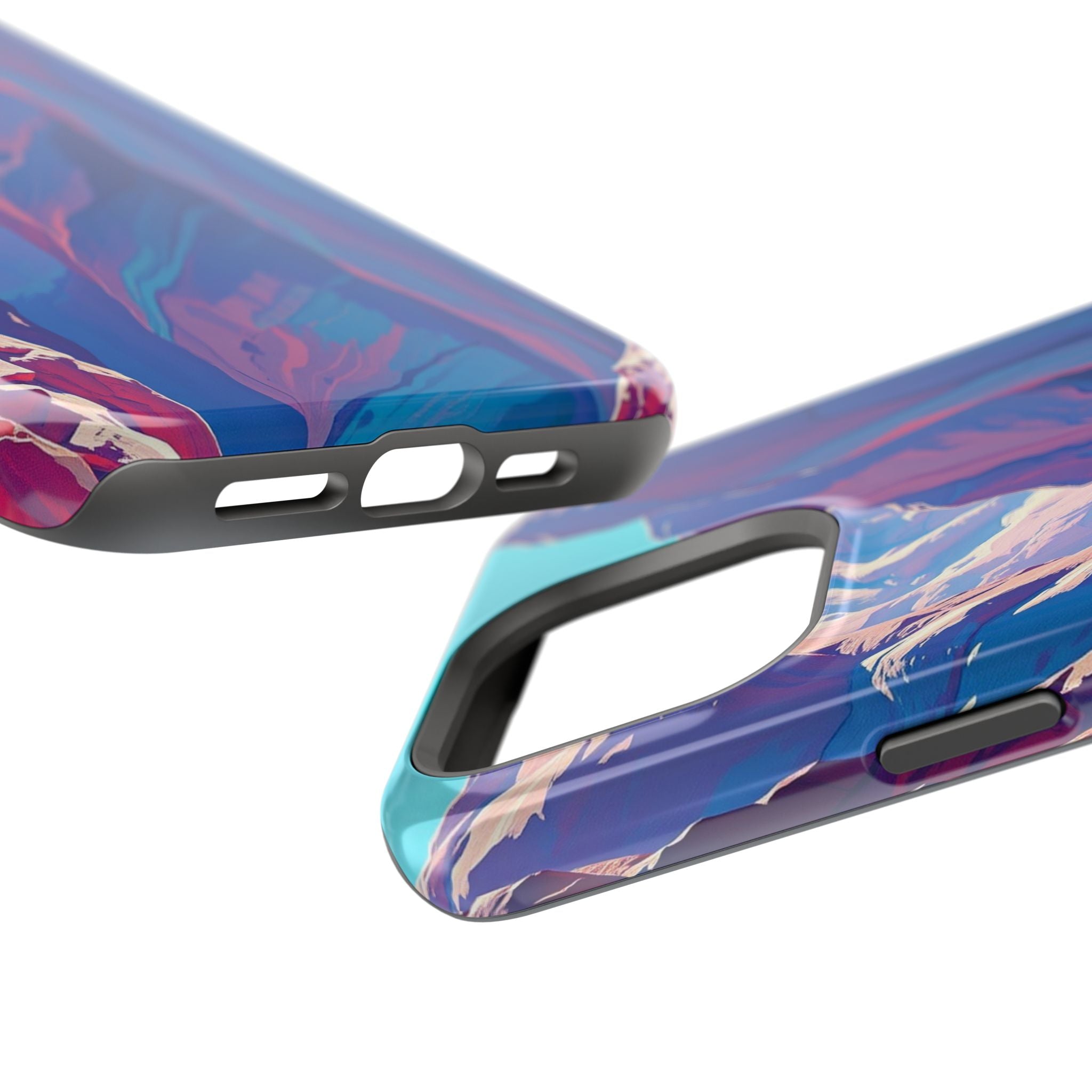 iPhone Cyan And Magenta Canyon Wall Slim Everyday Designer Case · iPhone Case