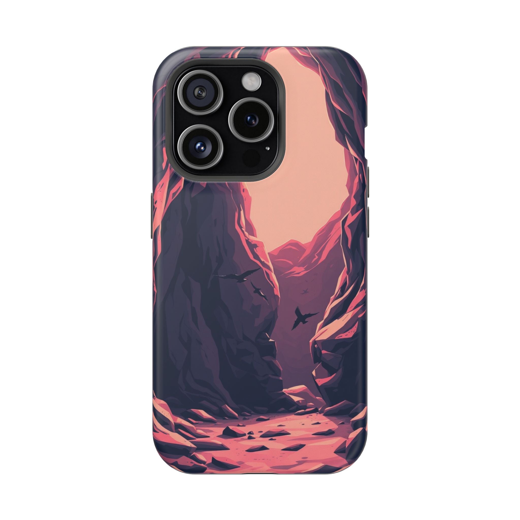 iPhone Rose Pink And Cream Dark Crystal Cave Slim Everyday Designer Case · iPhon