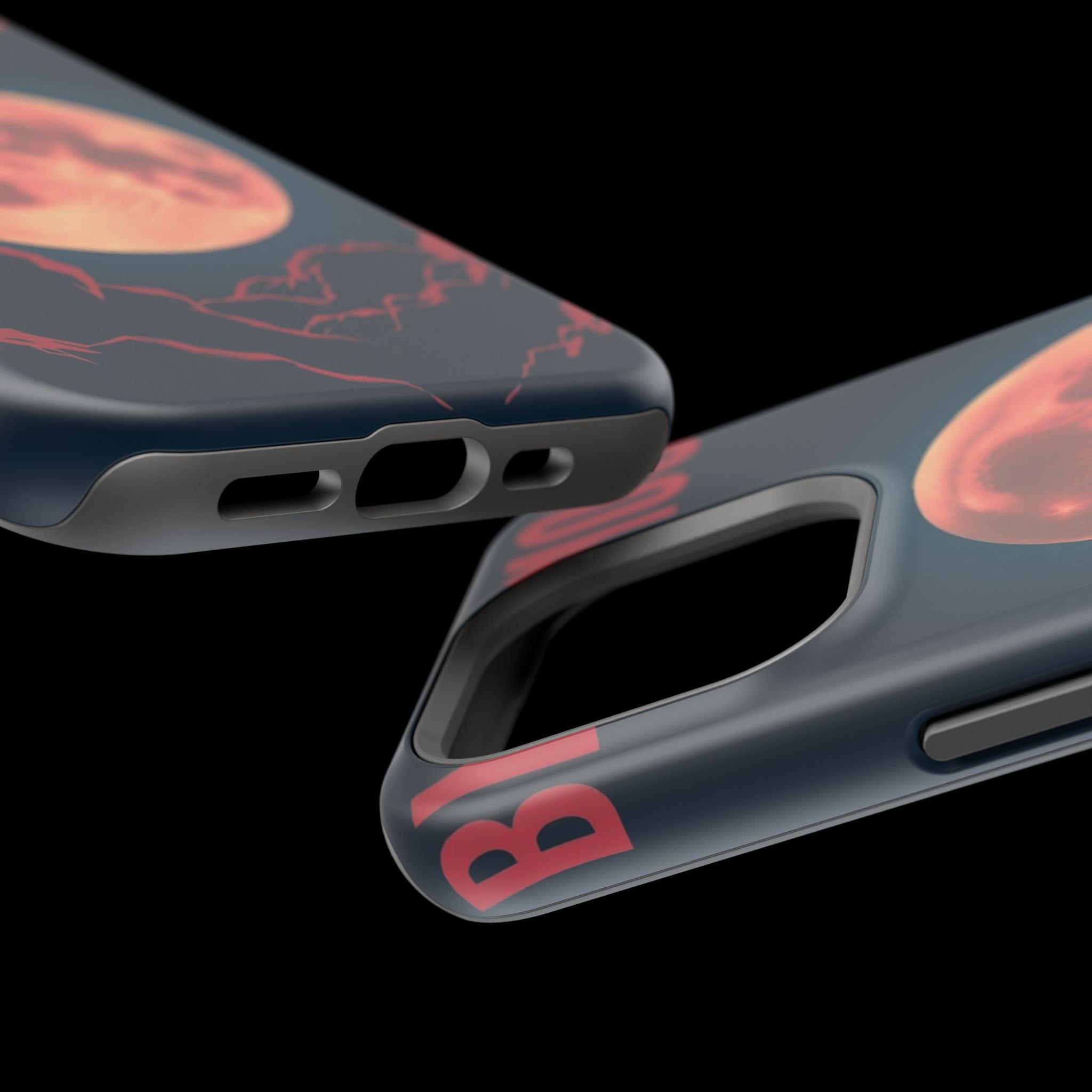 iPhone Blood Moon Rise Vintage Retro Poster Slim Everyday Designer Case · iPhone