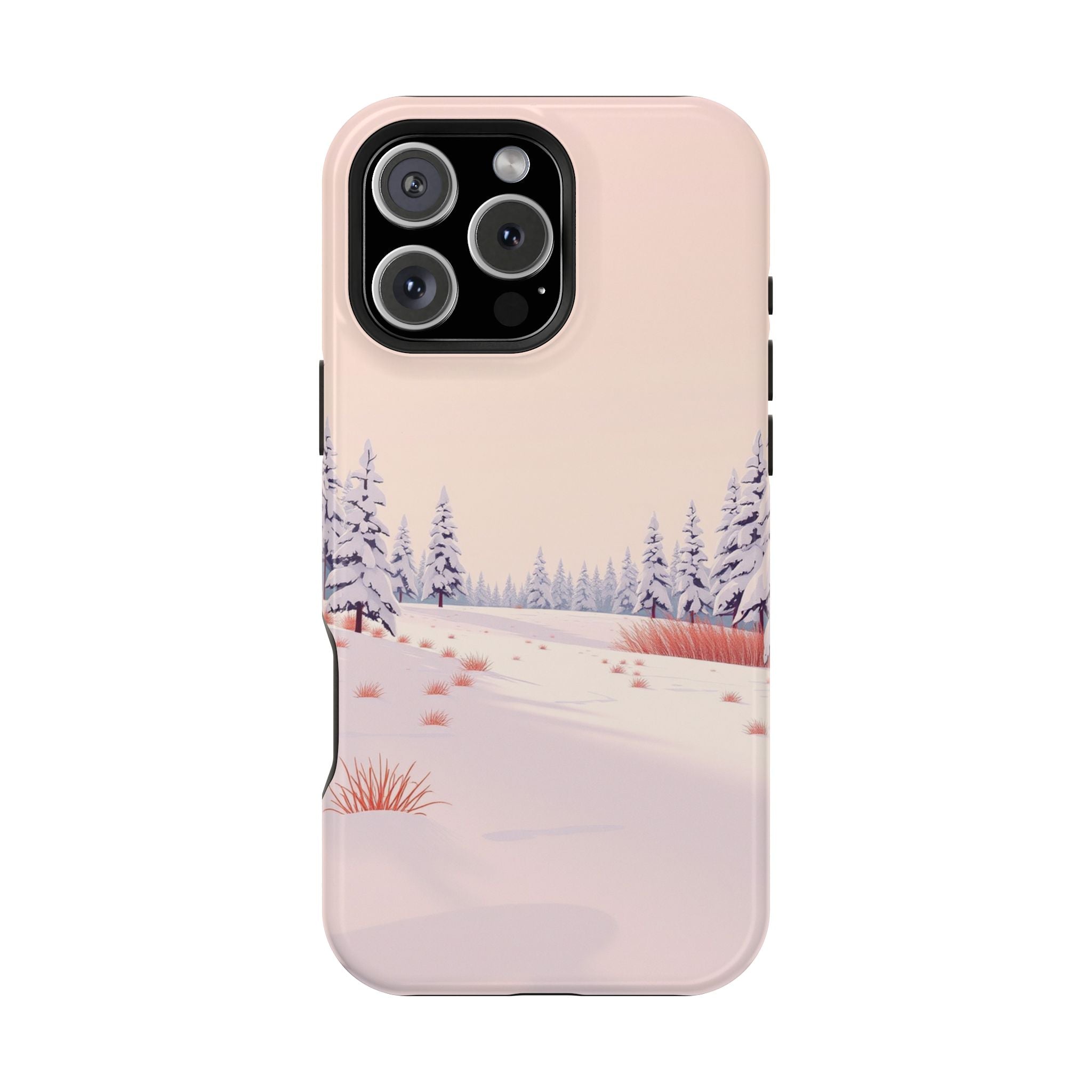 iPhone Snow Field Vintage Retro Poster Slim Everyday Designer Case · iPhone Case