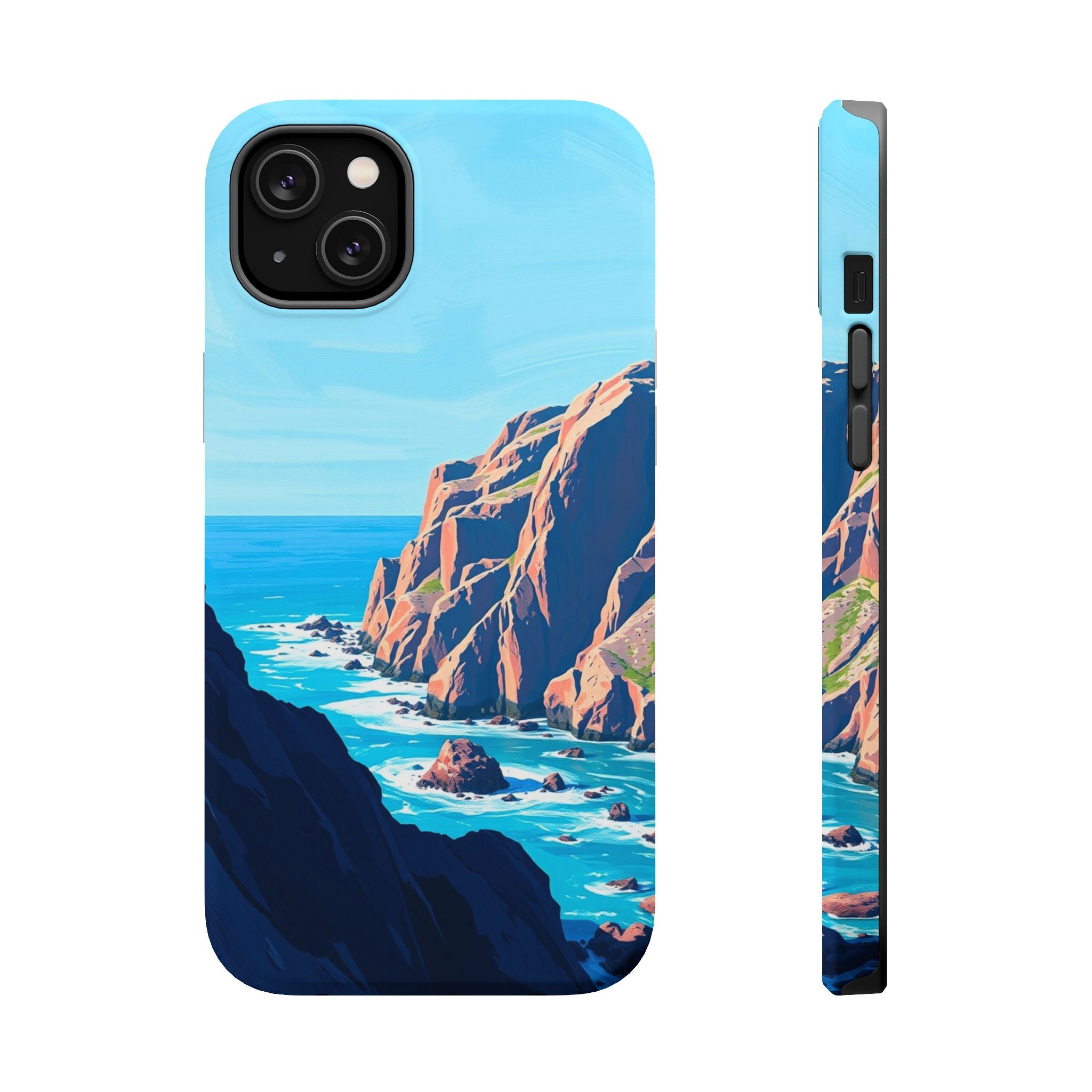 iPhone Rocky Coastline Oil Painting Impressionist iPhone Clean Minimal · iPhone