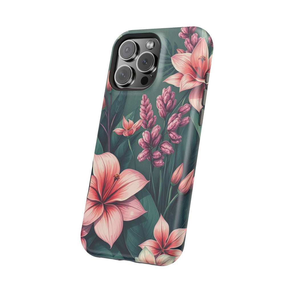 iPhone Mint And Blush Jungle Floral Slim Everyday Designer Case · iPhone Case