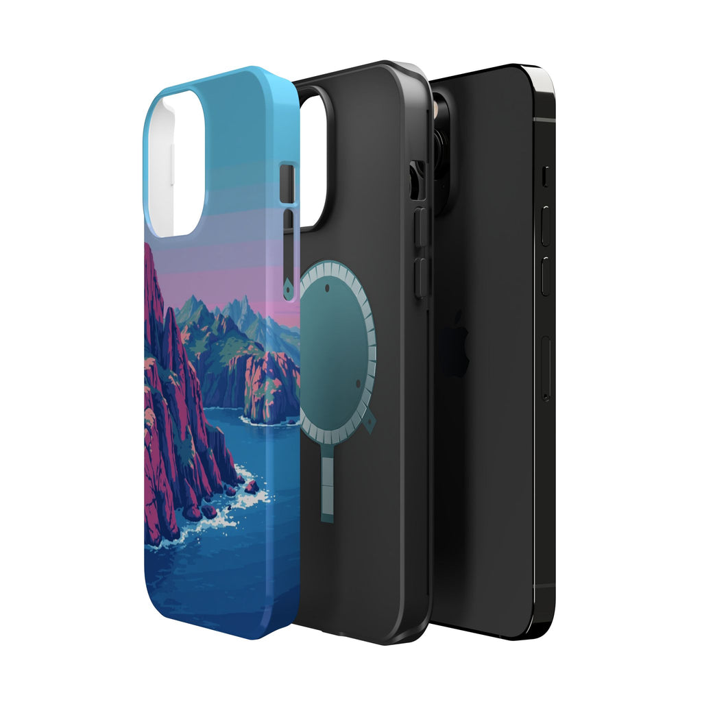iPhone Vibrant Rocky Coastline Design Slim Everyday Designer Case · iPhone Case
