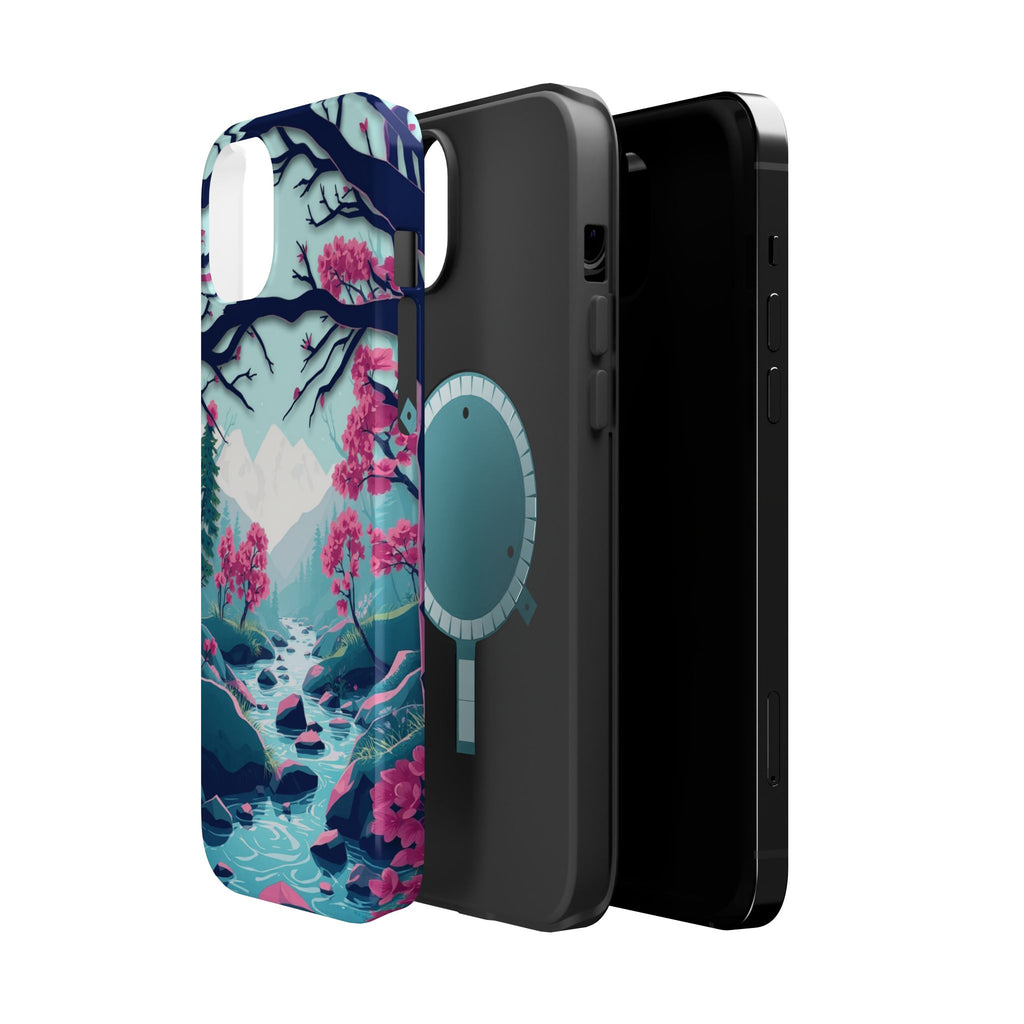 iPhone Cyan And Magenta Spring Creek Slim Everyday Designer Case · iPhone Case