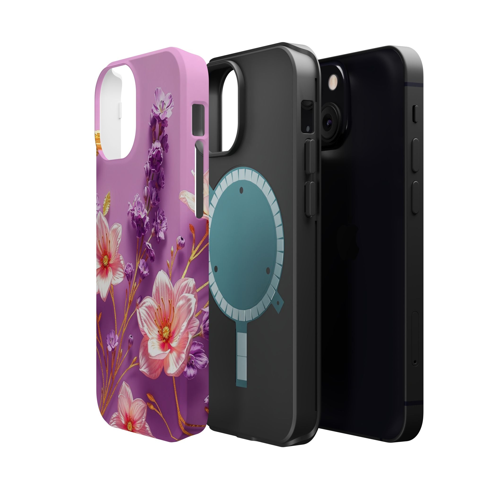 iPhone Radiant Floral Gold Foil Design Slim Everyday Designer Case · iPhone Case