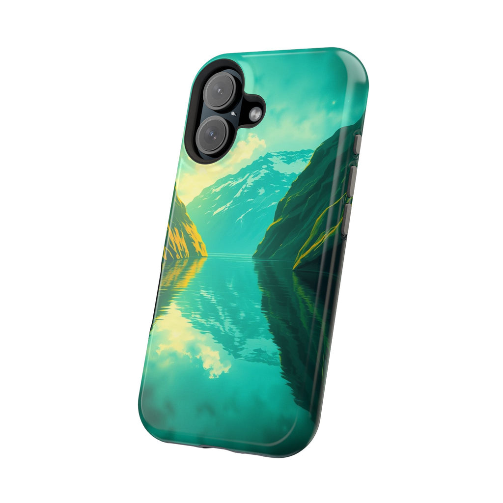 iPhone Fjord Reflection Bold Art Bold Modern Everyday Snap Case · iPhone Case