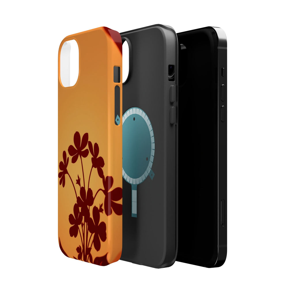 iPhone Floral Silhouette Electric Art Slim Everyday Designer Case · iPhone Case