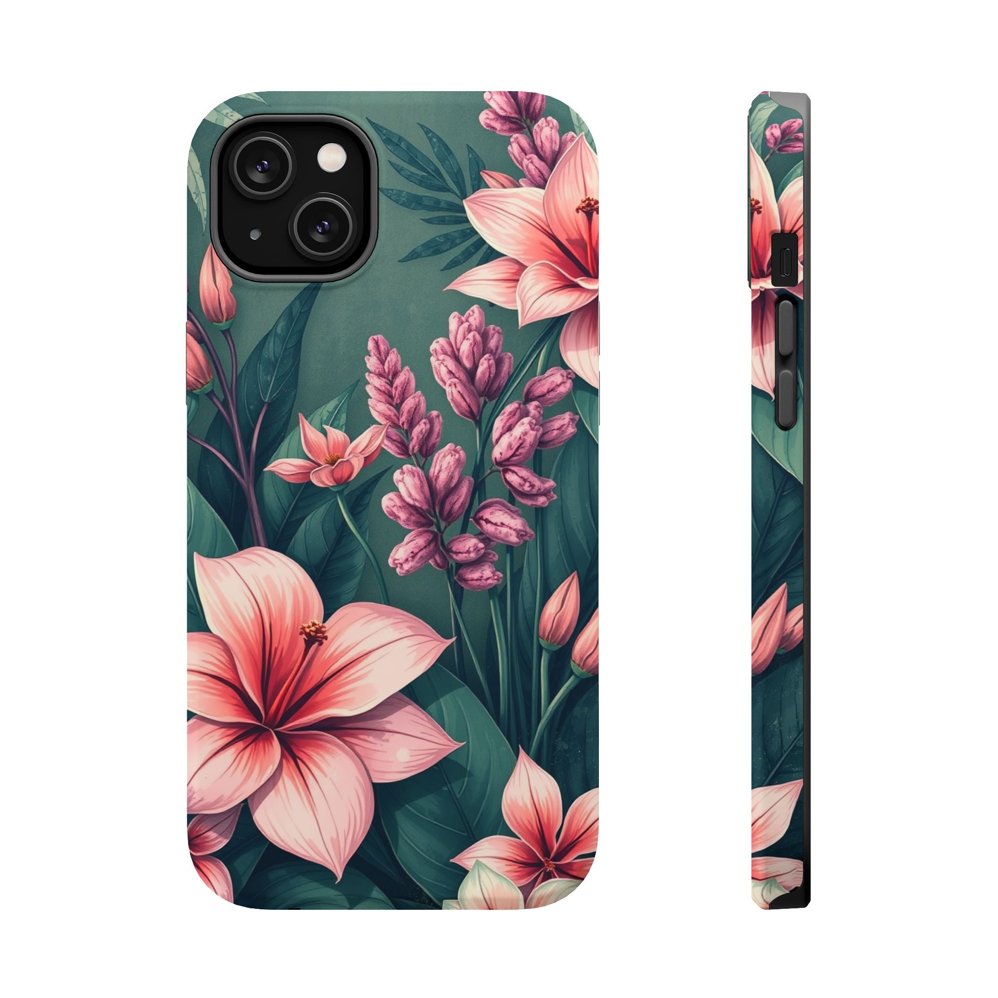 iPhone Mint And Blush Jungle Floral Slim Everyday Designer Case · iPhone Case