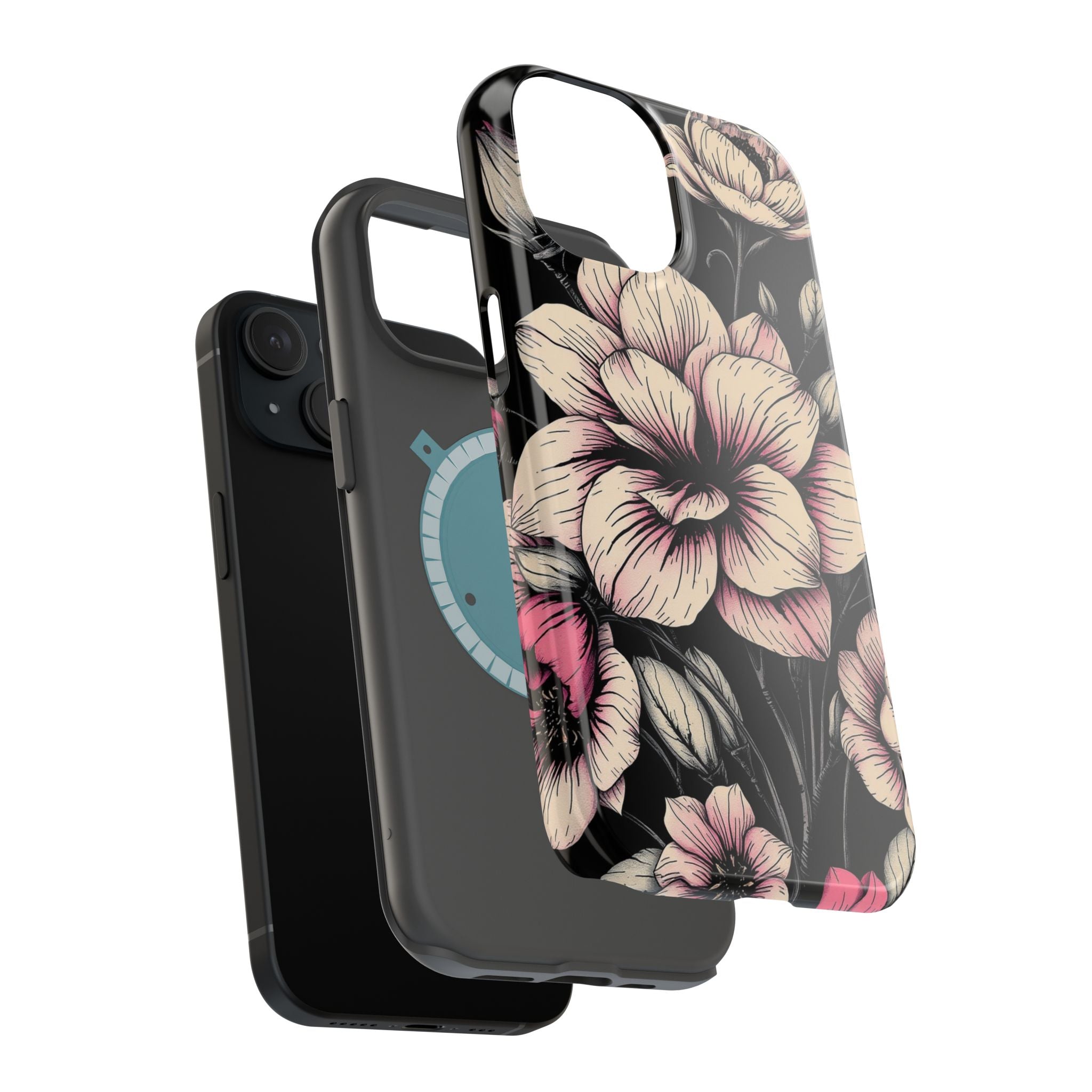 iPhone Floral Dark Academia Gothic Ink Slim Everyday Designer Case · iPhone Case
