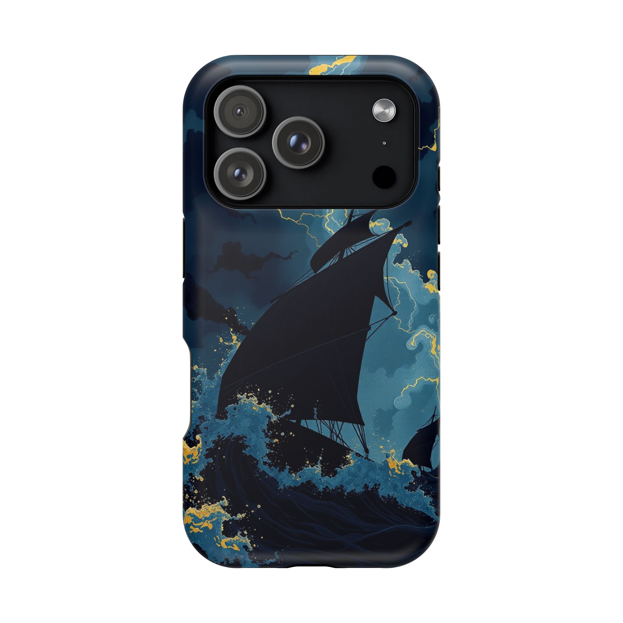 iPhone Black And Crimson Storm at Sea Slim Everyday Designer Case · iPhone Case