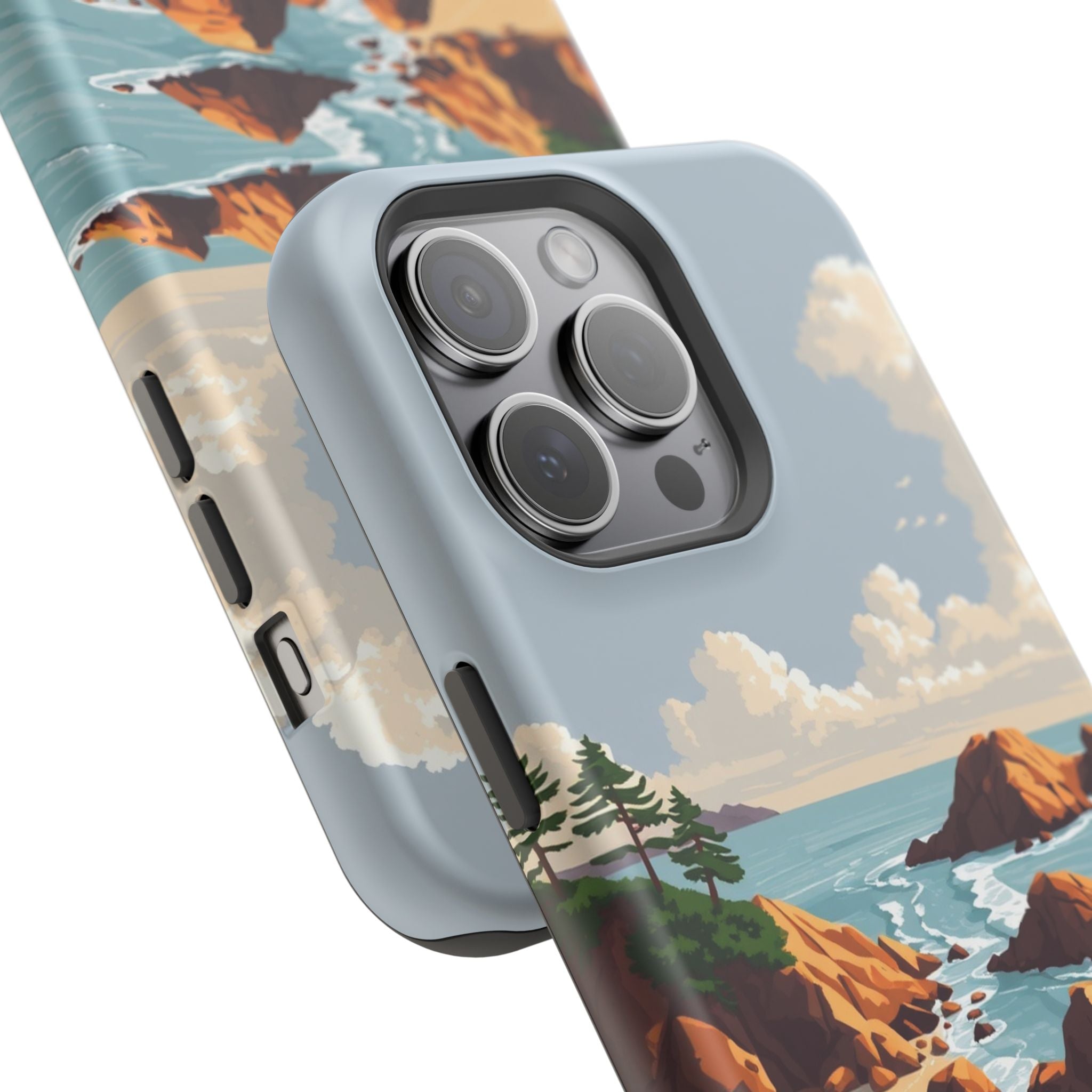 iPhone Mustard And Rust Pebble Beach Slim Everyday Designer Case · iPhone Case