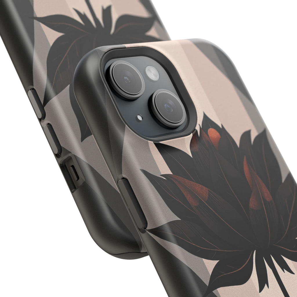iPhone Charcoal And Copper Floral Silhouette Slim iPhone Everyday · iPhone Case