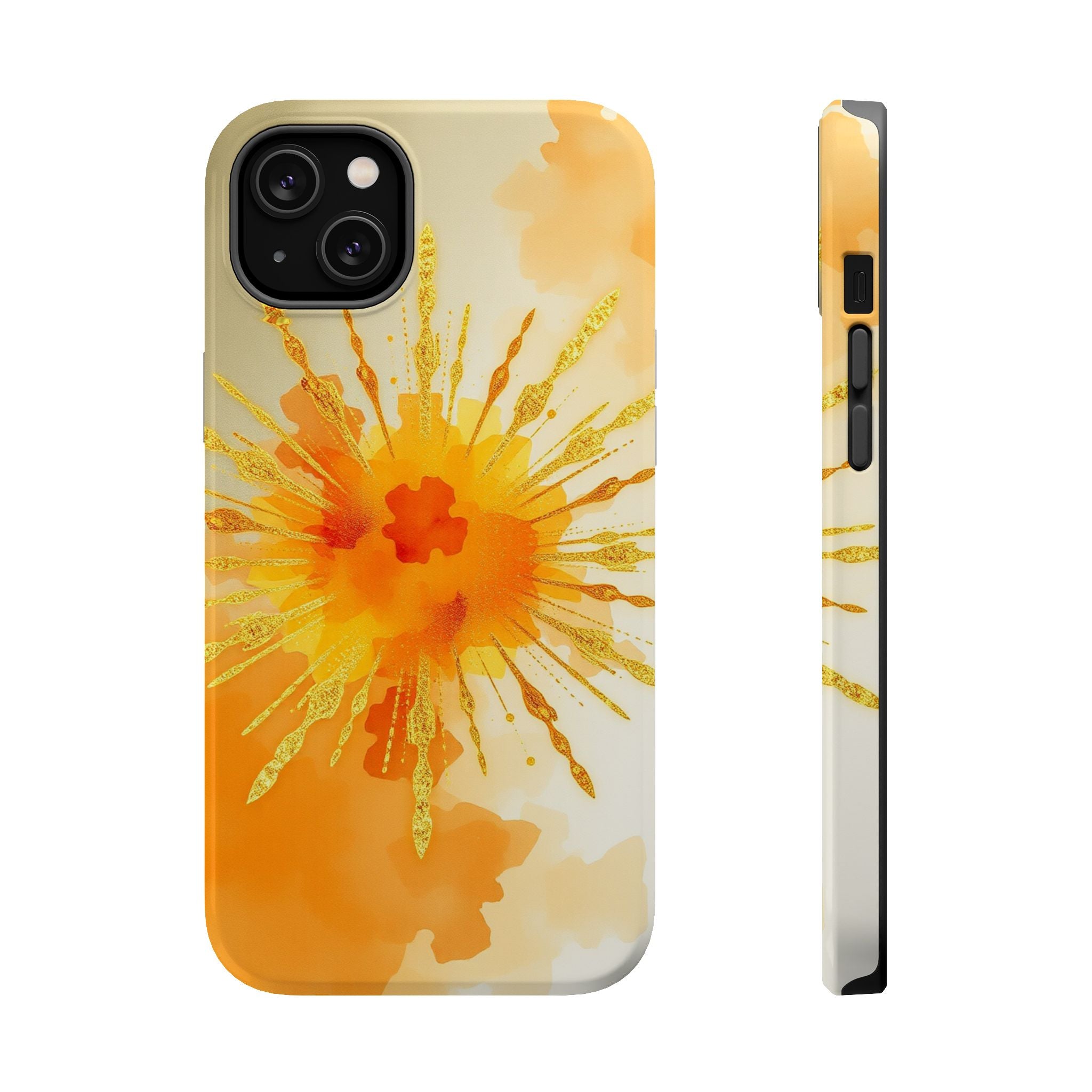 iPhone Mustard And Rust Gold Foil Burst Slim Everyday iPhone Designer · iPhone C